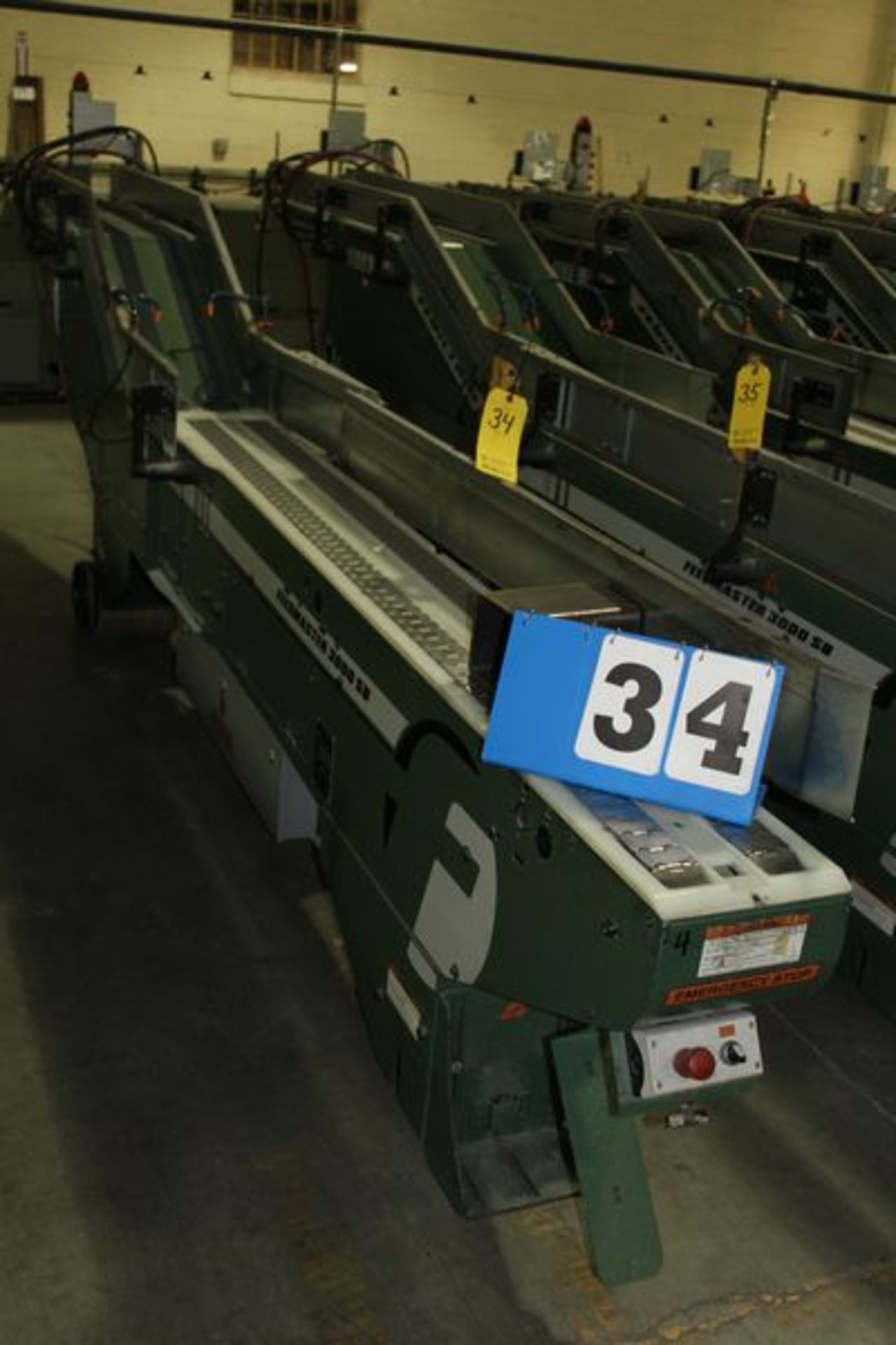 FAEUILTAULT MDL 3000 SB MAGAZINE FEEDER, 16' L FEEDER W/ STAINLESS STEEL ROLL TOP CONVEYOR &