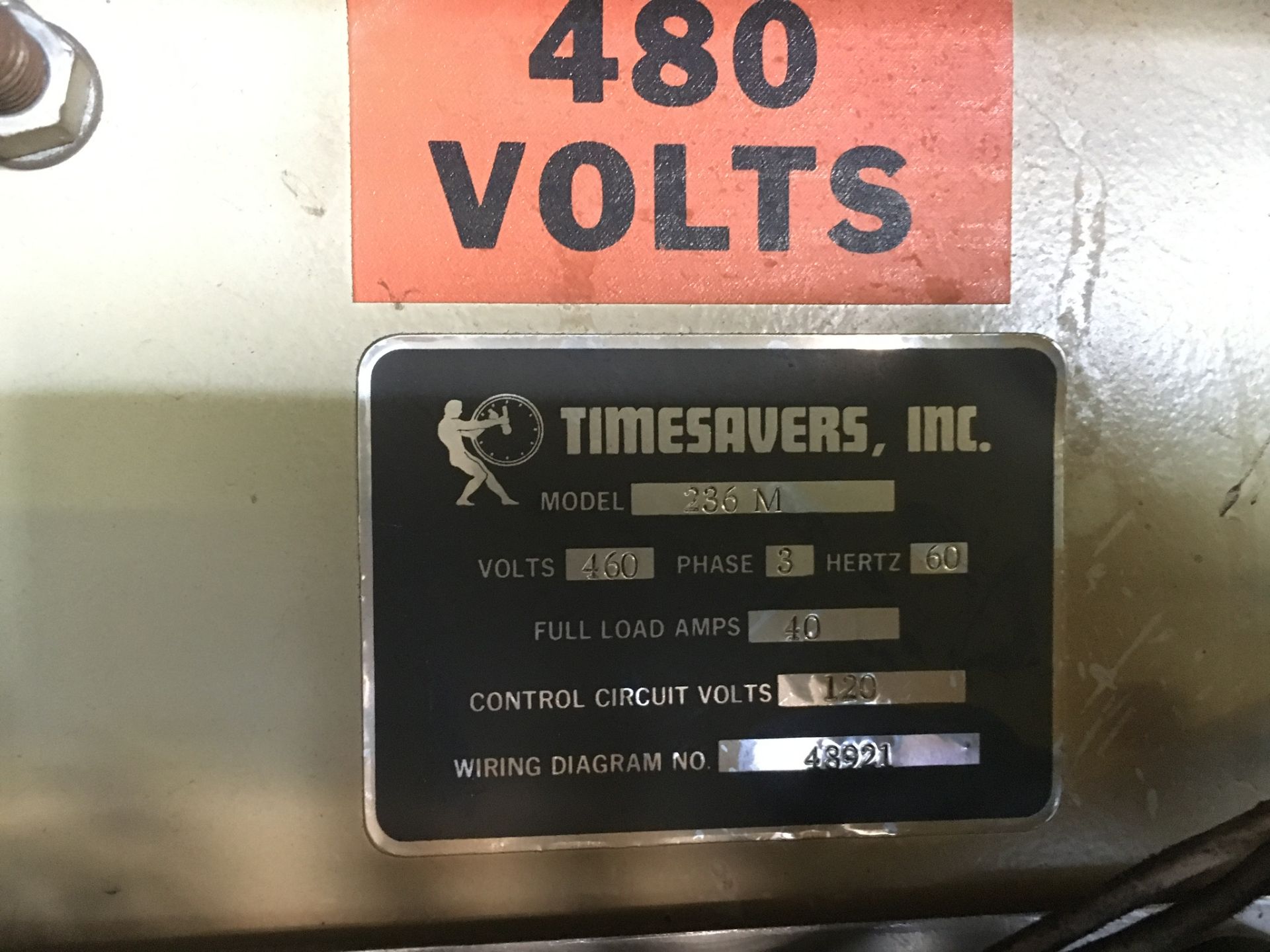 TIMESAVER 236 M SANDER, 460V, 3PH, YEAR: 1976 - Image 3 of 6