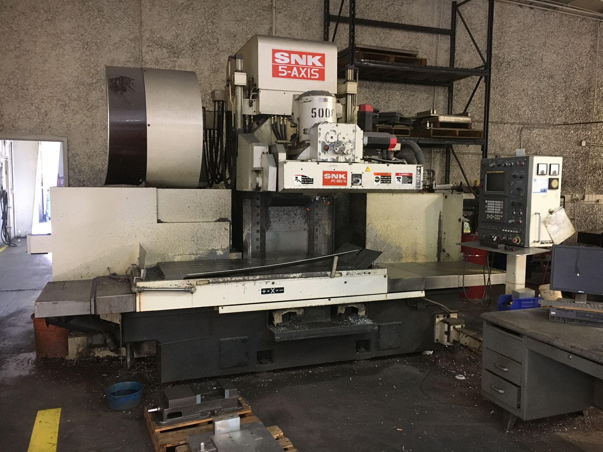 SNK 5 AXIS PROFILER, MDL: PC-60V, TABLE: 60" x 24", RPM MAX: 5,000, TAPER:50, ATC: 24