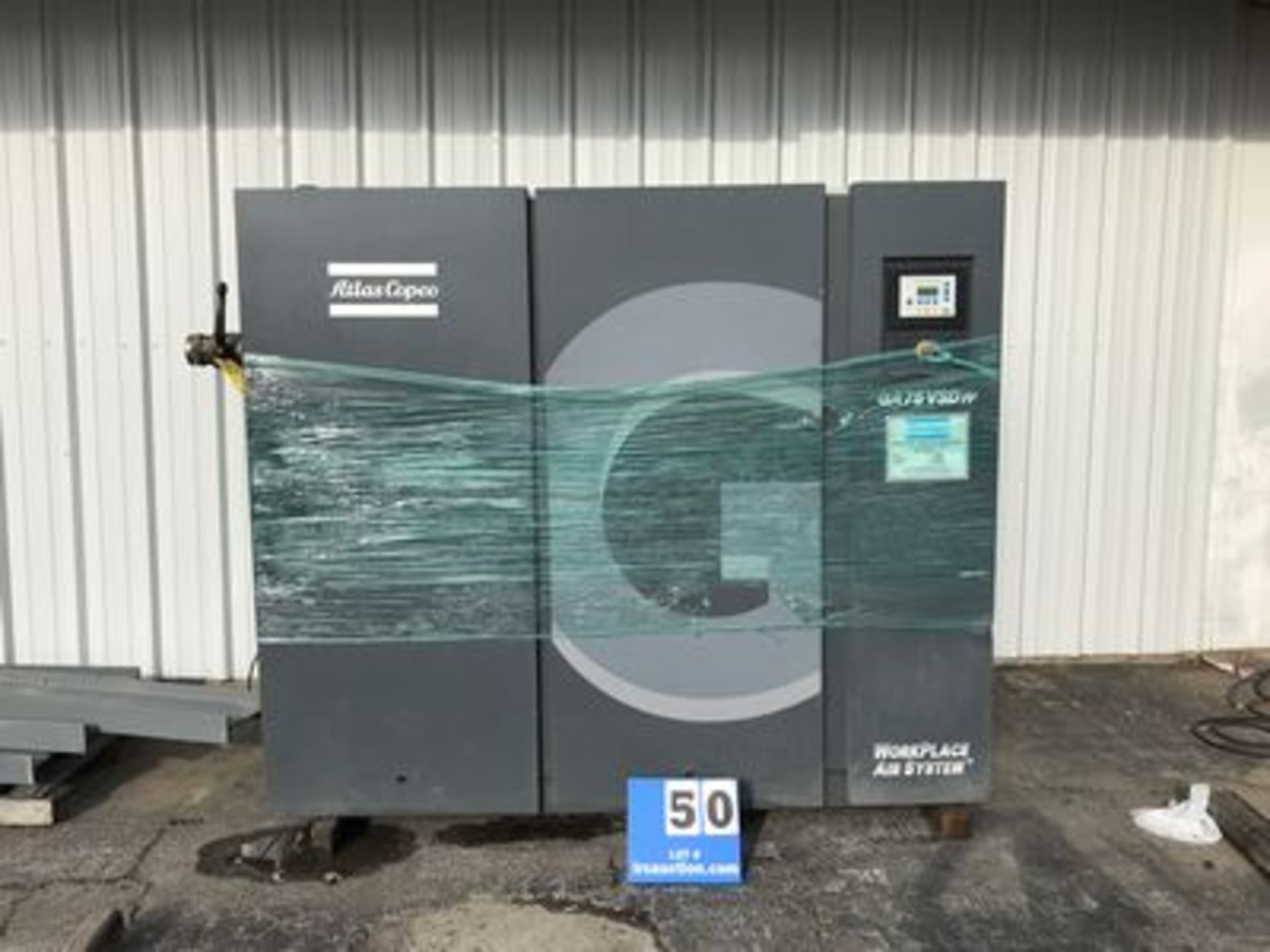 ATLAS COPCO AIR COMPRESSOR, MDL:GA75VSDFF