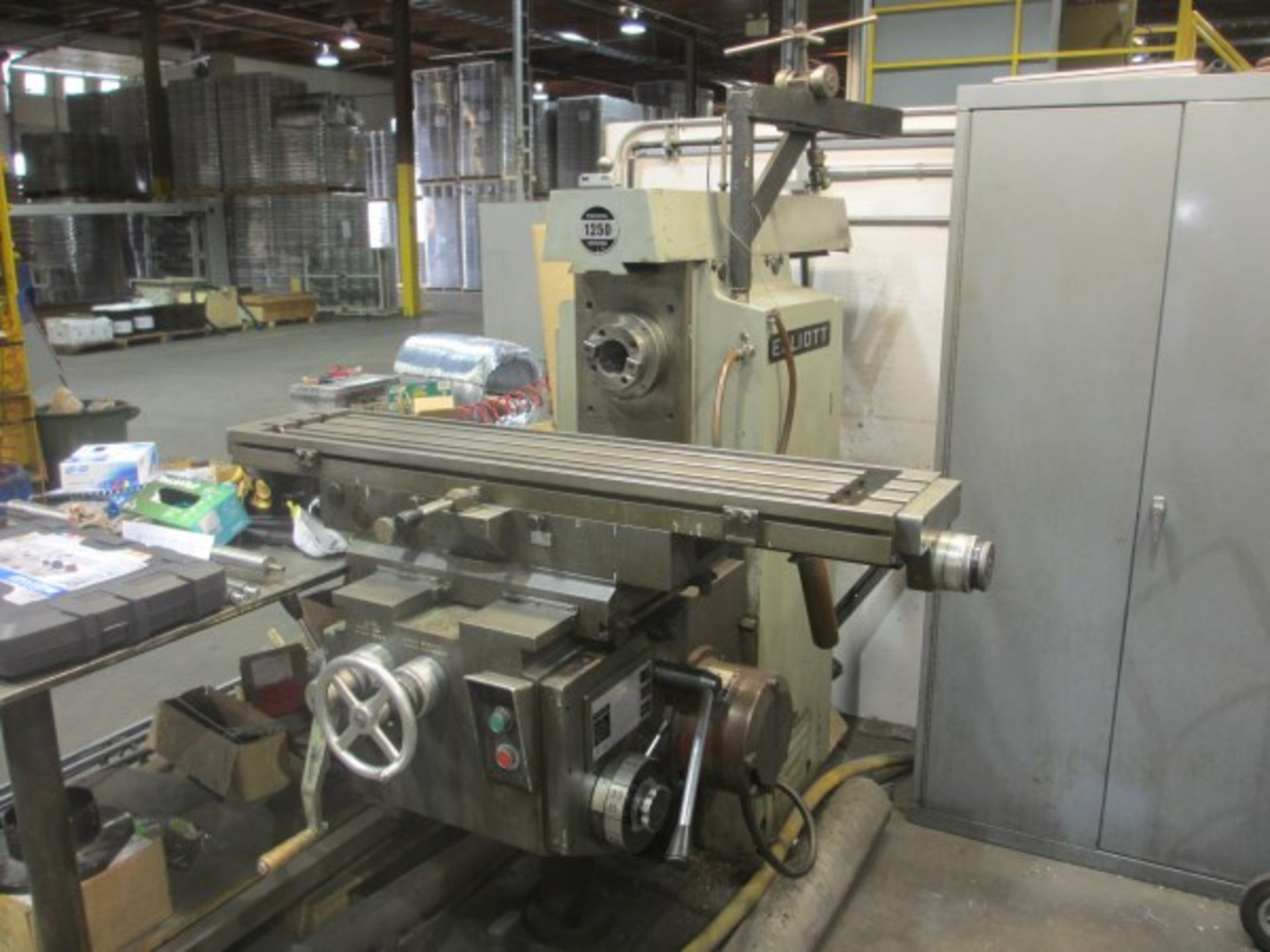 ELLIOT STURDIMILL 1250, HORIZONTAL MILL , W/ VERTICAL HEAD, 2 HP/440V (OFFSITE @ 1395 N. GRANDVIEW