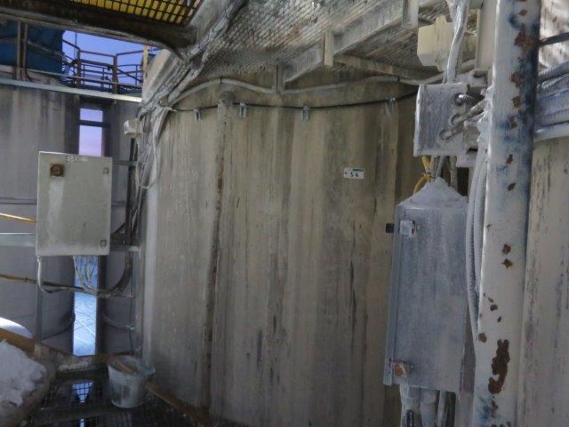 #22 SILO - 12 FOOT DIA. X 47 FOOT HIGH, GLASS , LINED, IN SLAB - Image 2 of 2