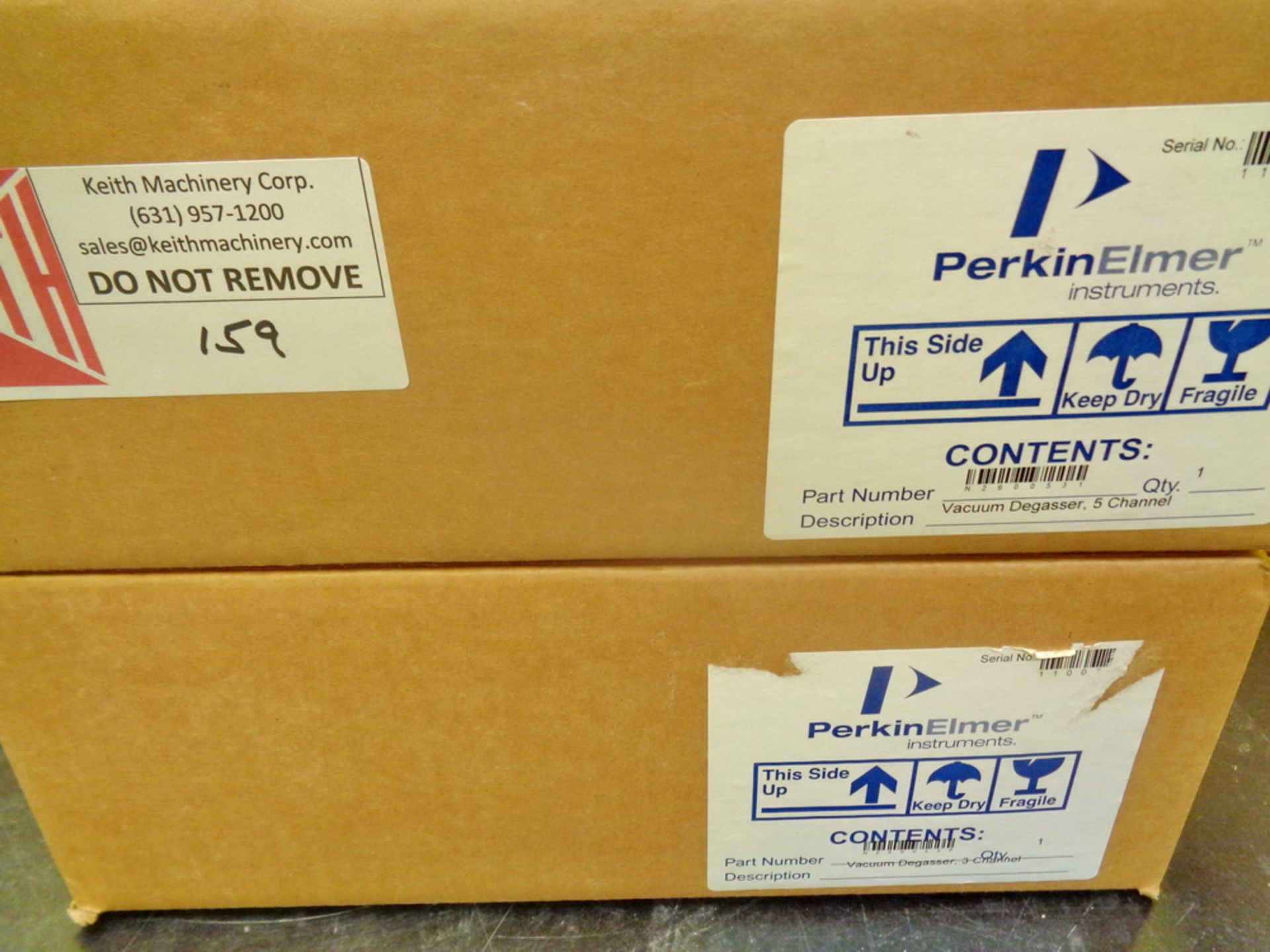 Lot of 2 Boxes, each with an Unused Perkin Elmer Vacuum Degasser