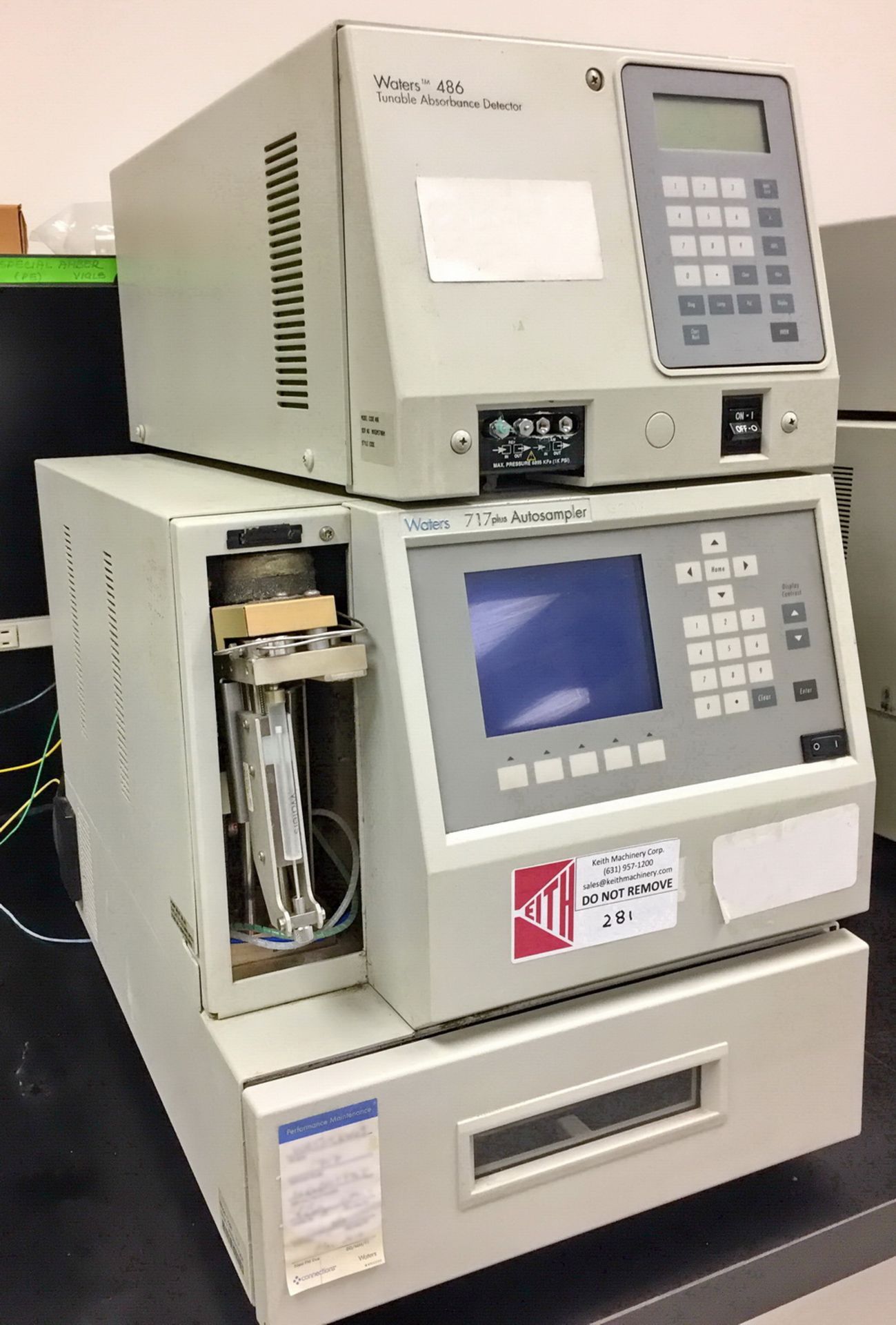 Waters HPLC Components 717 plus Auto Sampler, 486 Detector.