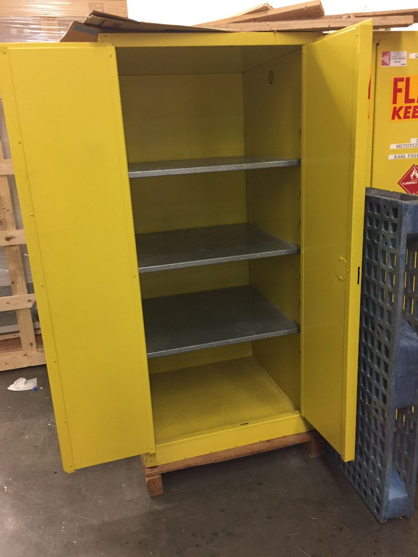 (3) Eagle 60 gallon Two Door Flammable Storage Cabinet, Model 1962 - Image 4 of 4