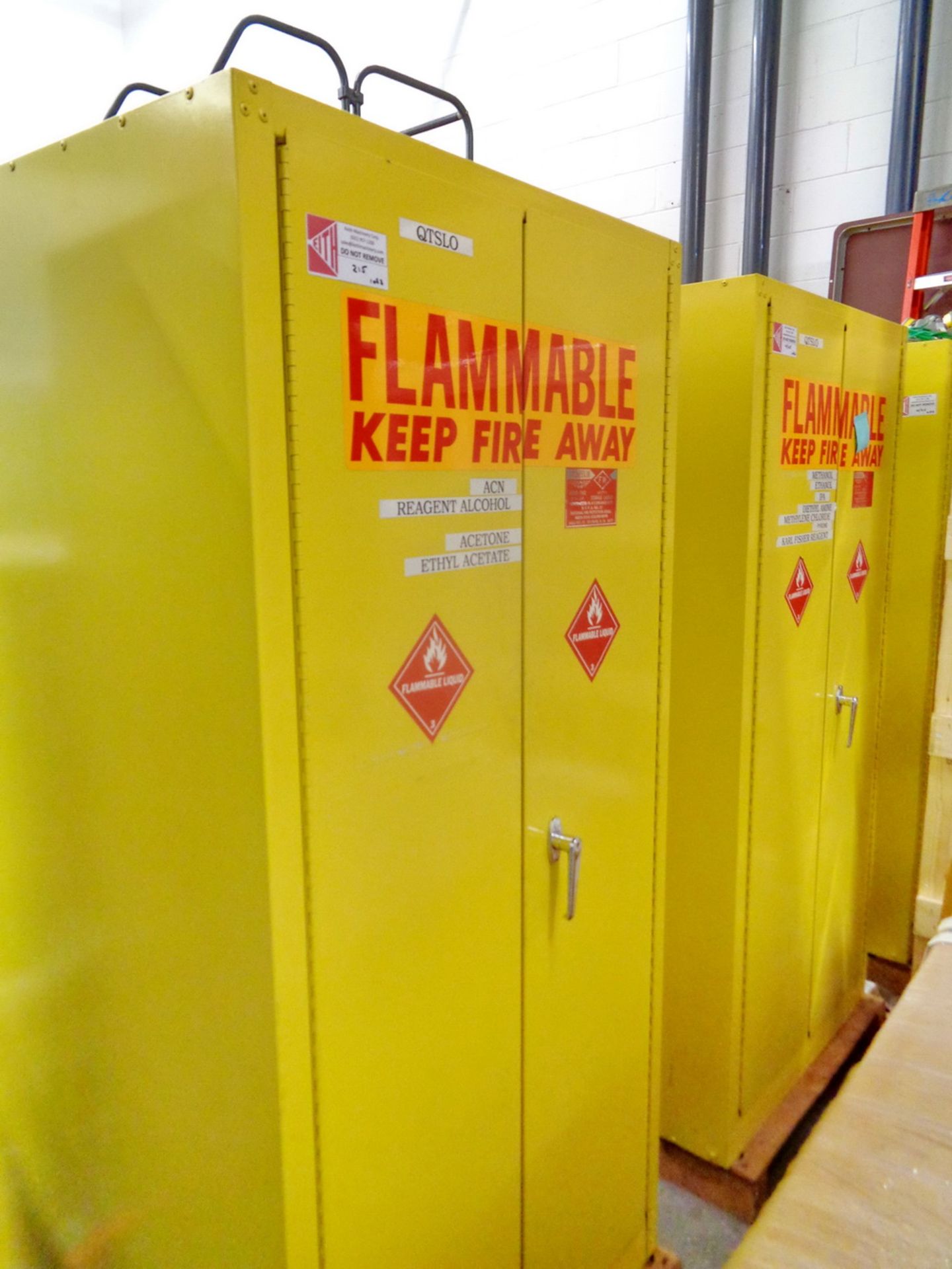 (3) Eagle 60 gallon Two Door Flammable Storage Cabinet, Model 1962 - Image 2 of 4