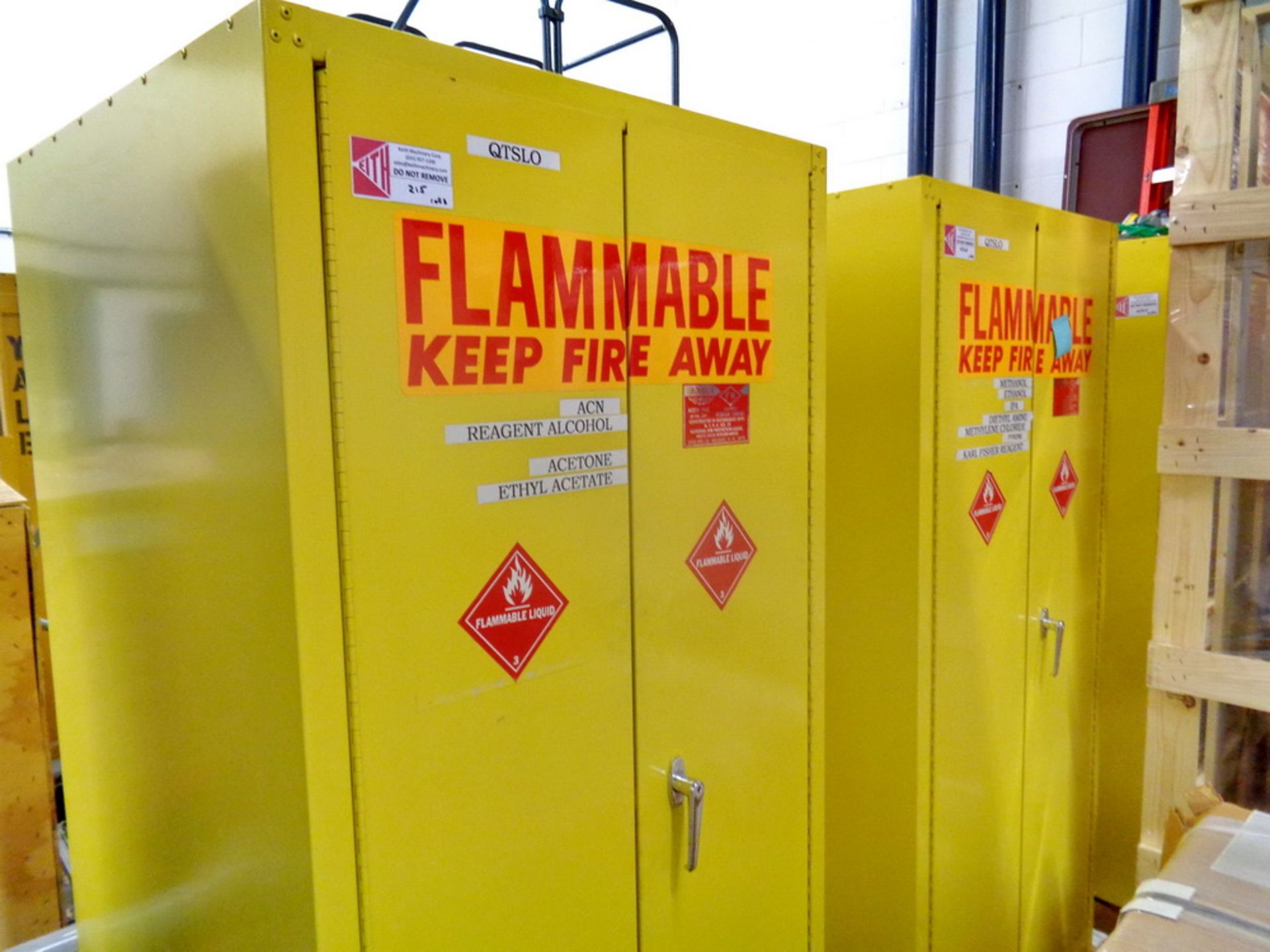 (3) Eagle 60 gallon Two Door Flammable Storage Cabinet, Model 1962