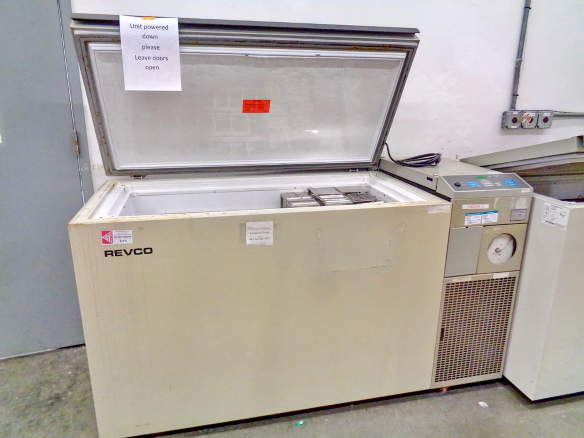 Revco Chest Type Cryofreezer, Model ULT1490-7-D14, S/N T02G-339571-TG
