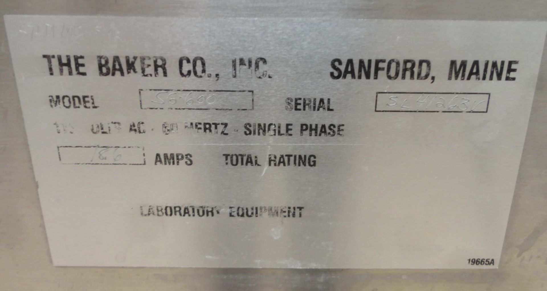 Baker SterilGard Class II, Type A/B3, Biological Safety Cabinet, Model 56-600, S/N SL41263V - Image 3 of 3