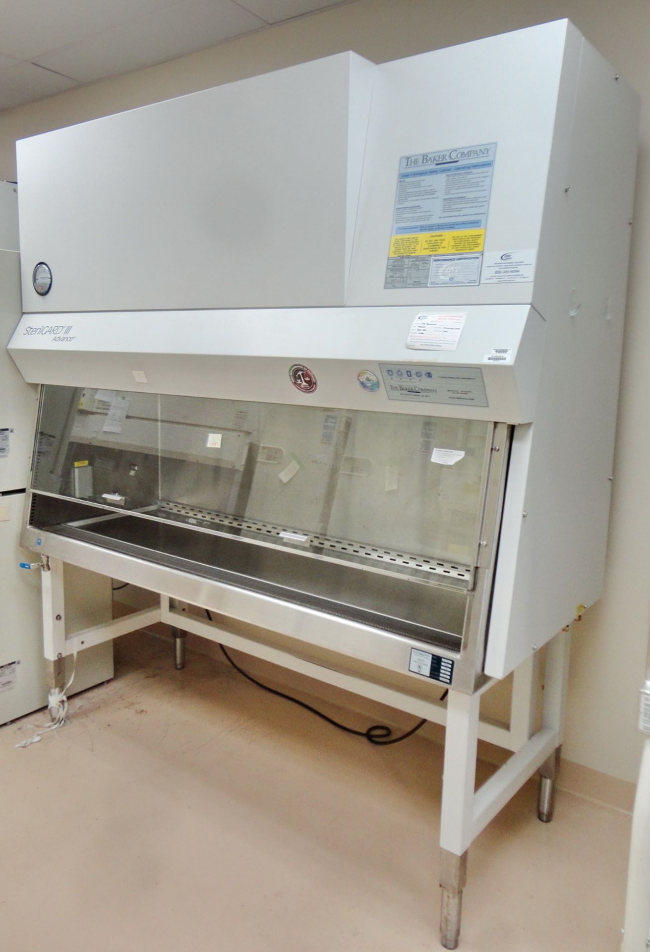 Baker SterilGard III Advance Class II Biological Safety Cabinet, Model SG603, S/N 75802