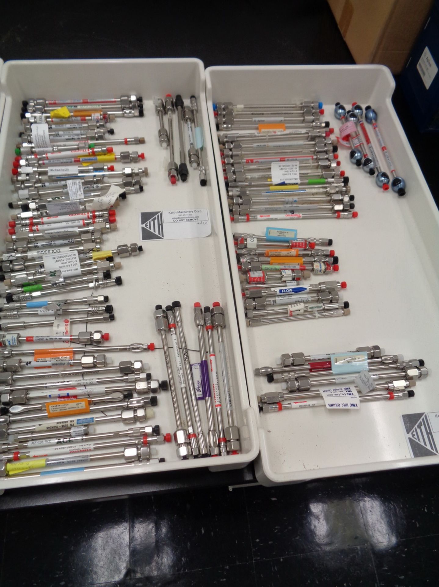 Lot of HPLC Columns in (2) Trays