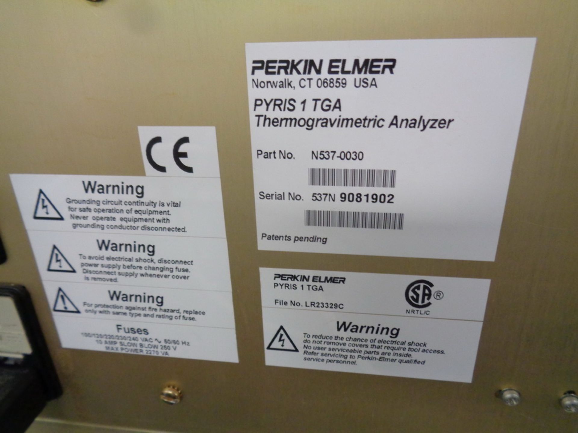 Perkin Elmer Differential Scanning Calorimeter, Model Pyris 1, S/N 537N9101404 - Image 9 of 10