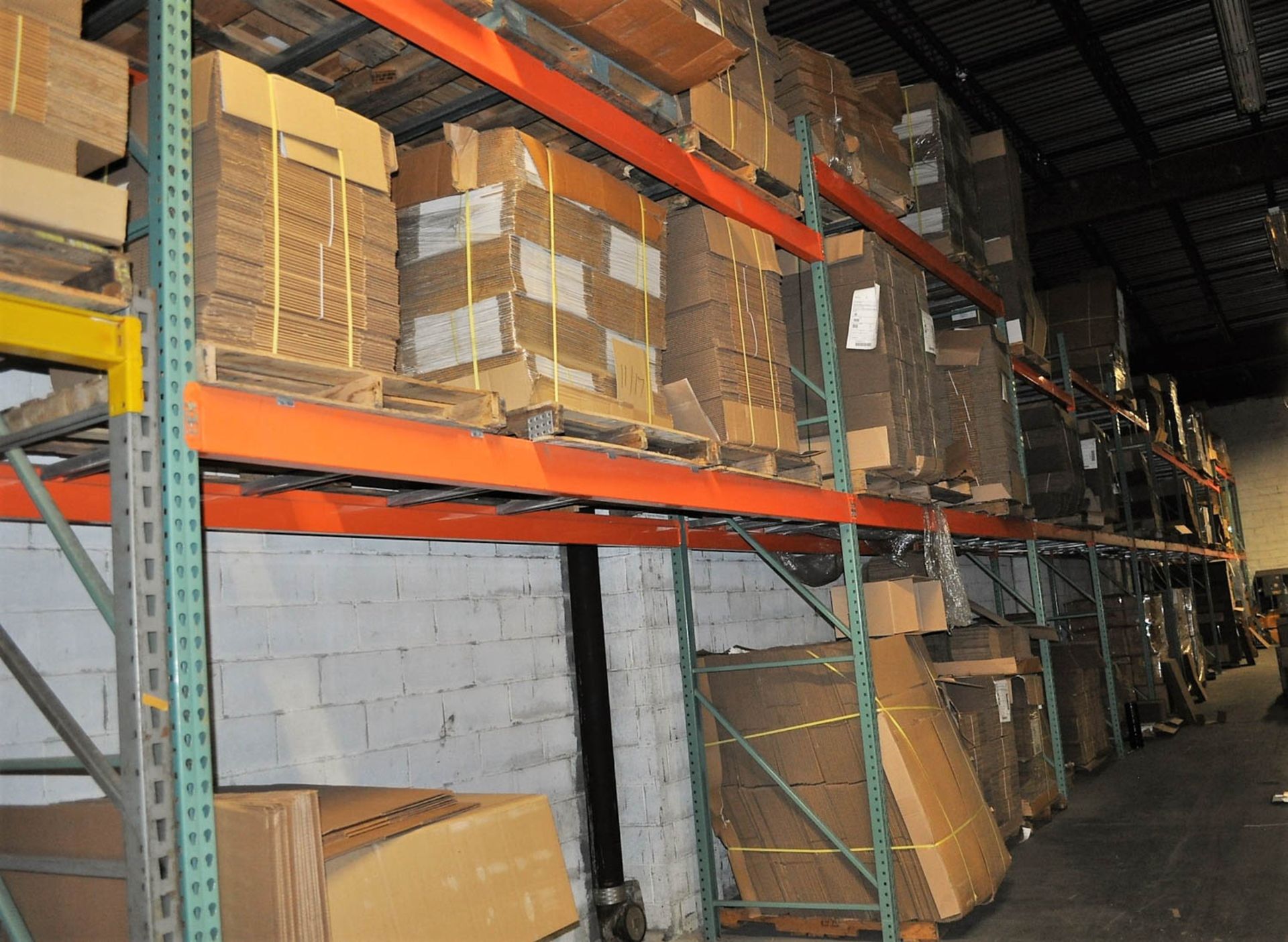 ROW OF ESP E20 TEAR DROP PALLET RACKING, [12] 14' TALL X 42'' DEEP UPRIGHTS, WITH [36] 8' RAILS, [8] - Image 2 of 2