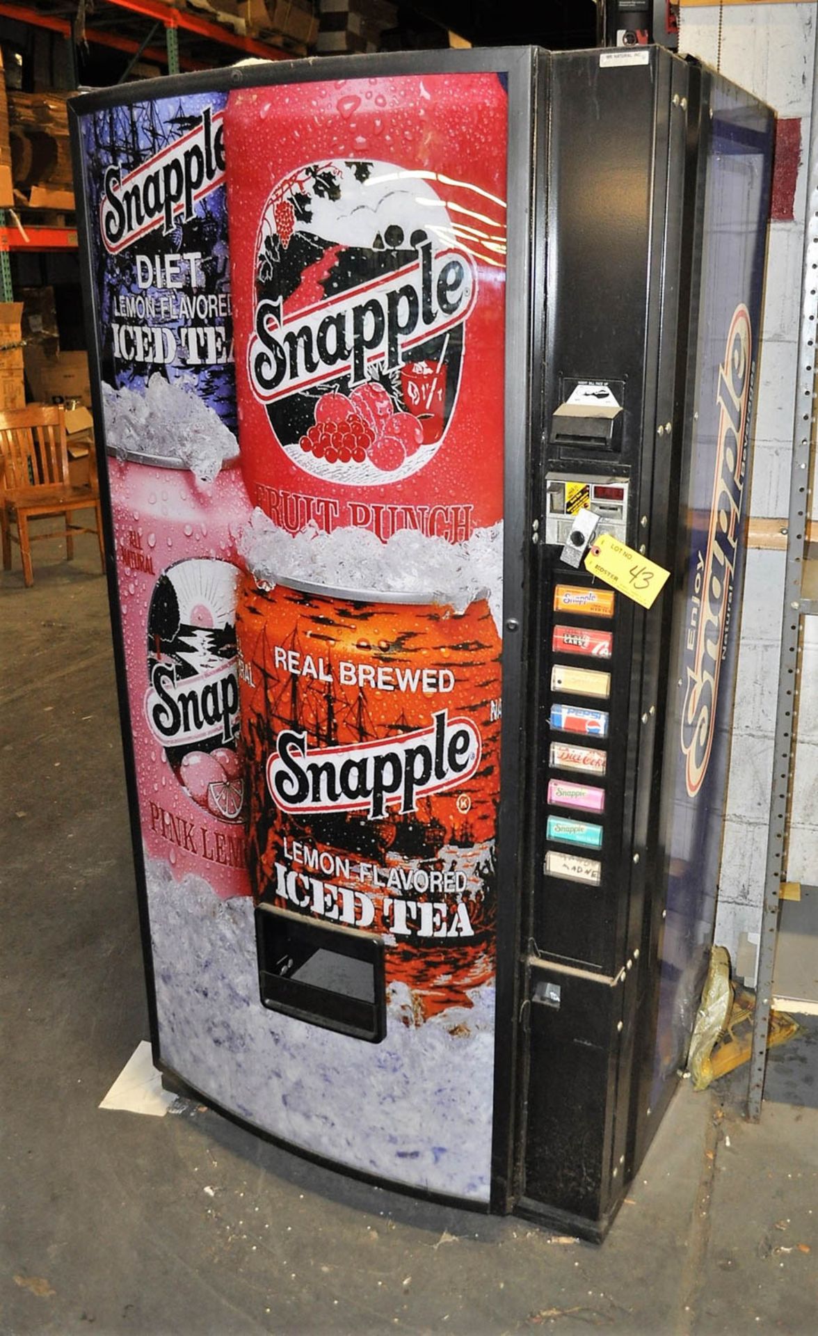 MR. NATURAL SNAPPLE VENDING MACHINE, S/N: A942829