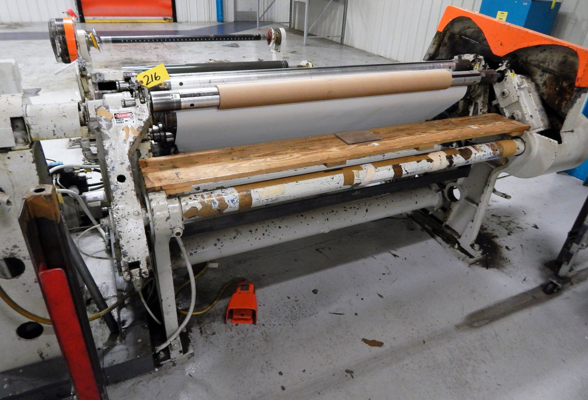 CAMERON 60'' DUPLEX CENTER SURFACE SLITTER REWINDER, WITH SHAFTED UNWIND, EDGE GUIDE, 3'' UNWIND & - Image 4 of 9