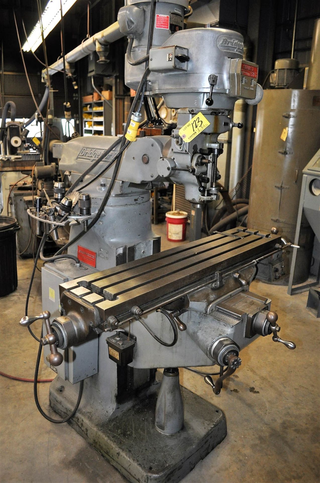 BRIDGEPORT SERIES I 2HP VERTICAL MILLING MACHINE, WITH 9'' X 42'' POWER FEED TABLE, R-8 SPINDLE, - Image 2 of 4