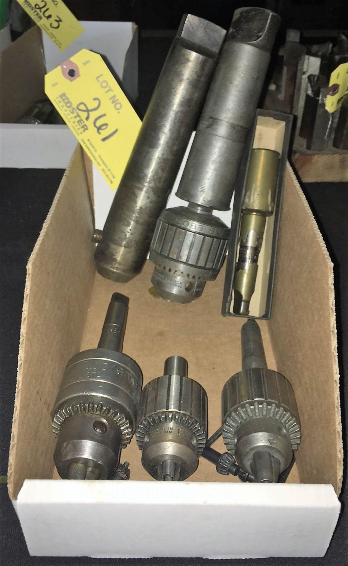 3 DRILL CHUCKS, 2MT TOOL, JACOBS 14N 1/2'' DRILL CHUCKS & ADAPTORS [LOCATED IN PAWTUCKET, RI]