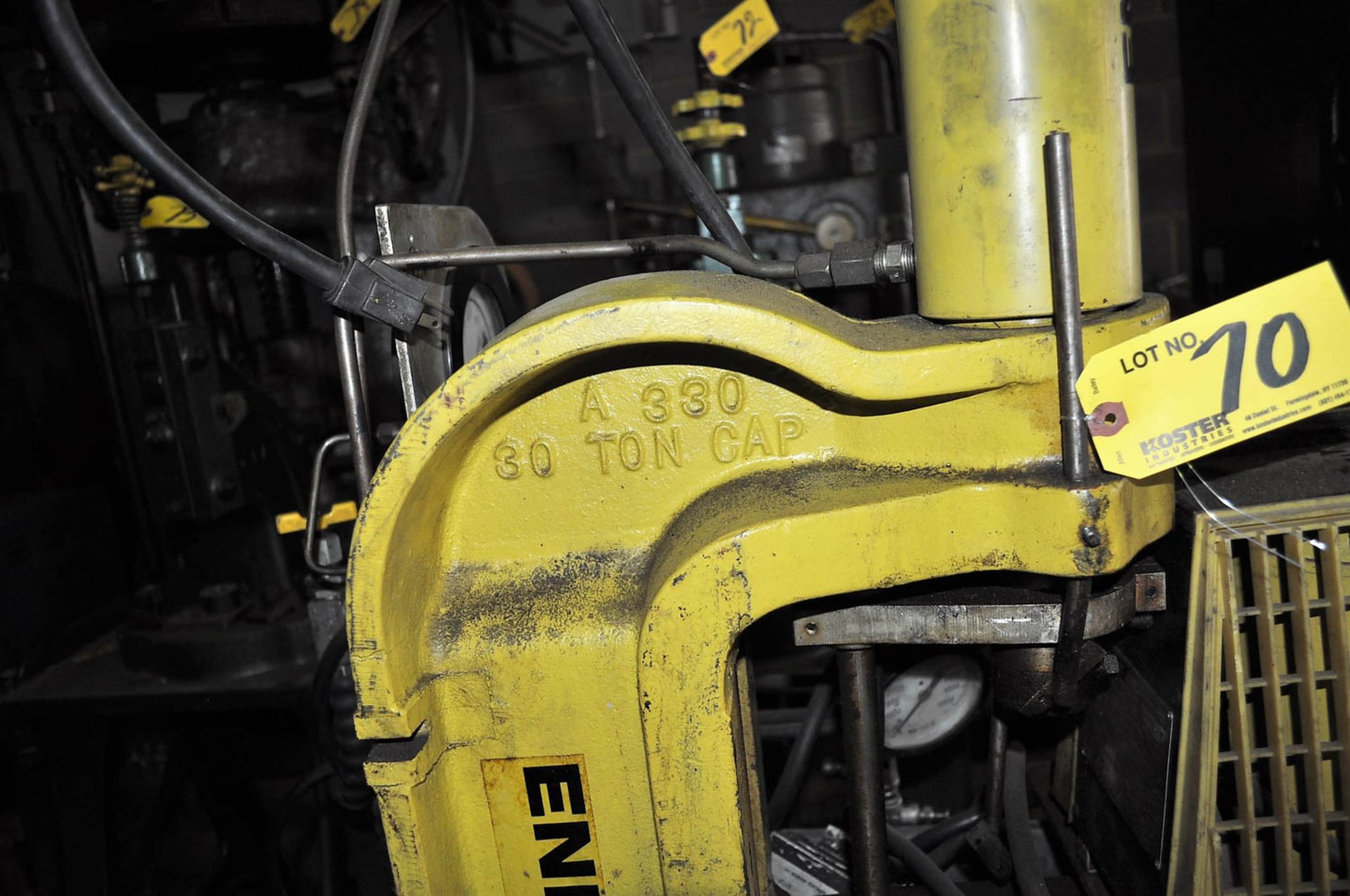 ENERPAC 30 TON CAPACITY C-FRAME PRESS & PUMP UNIT [LOCATED IN ROANOKE, VA] - Image 2 of 3