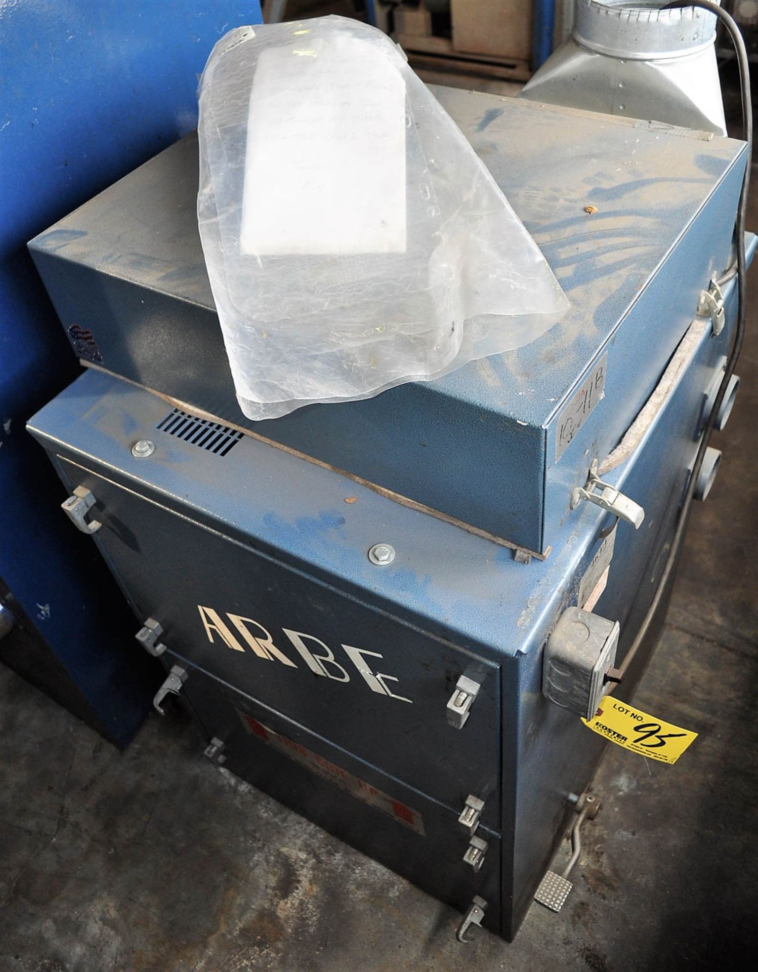 ARBE MDL. 2 DUST COLLECTOR, S/N: 0062599/01 [LOCATED IN ROANOKE, VA]