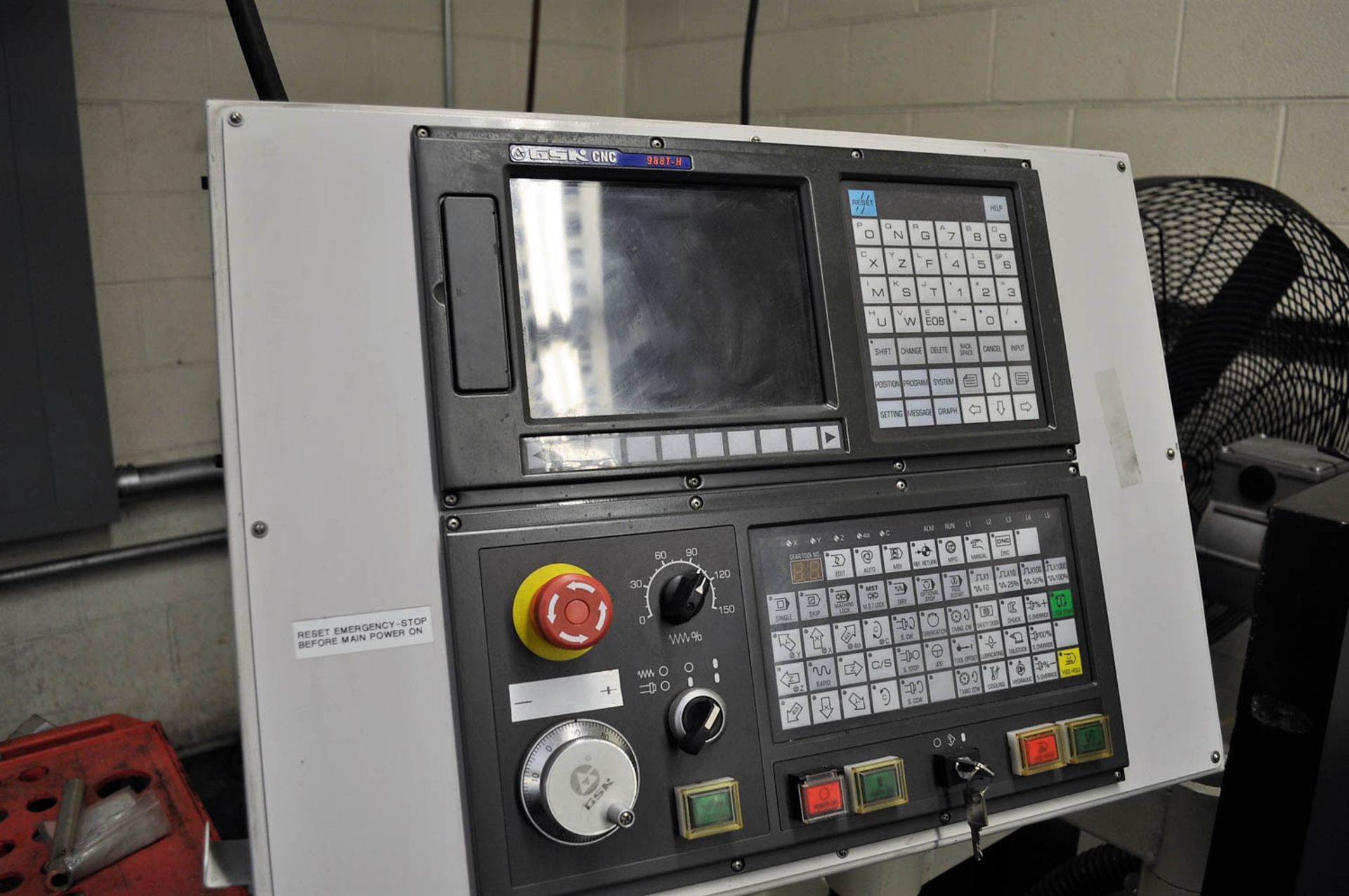 SNK MDL GT EXPRESS 2-AXIS CNC LATHE, WITH GSKP88T-H CNC CONTROL, COOLANT, S/N: JB15-4069-S (2004) [ - Image 2 of 5