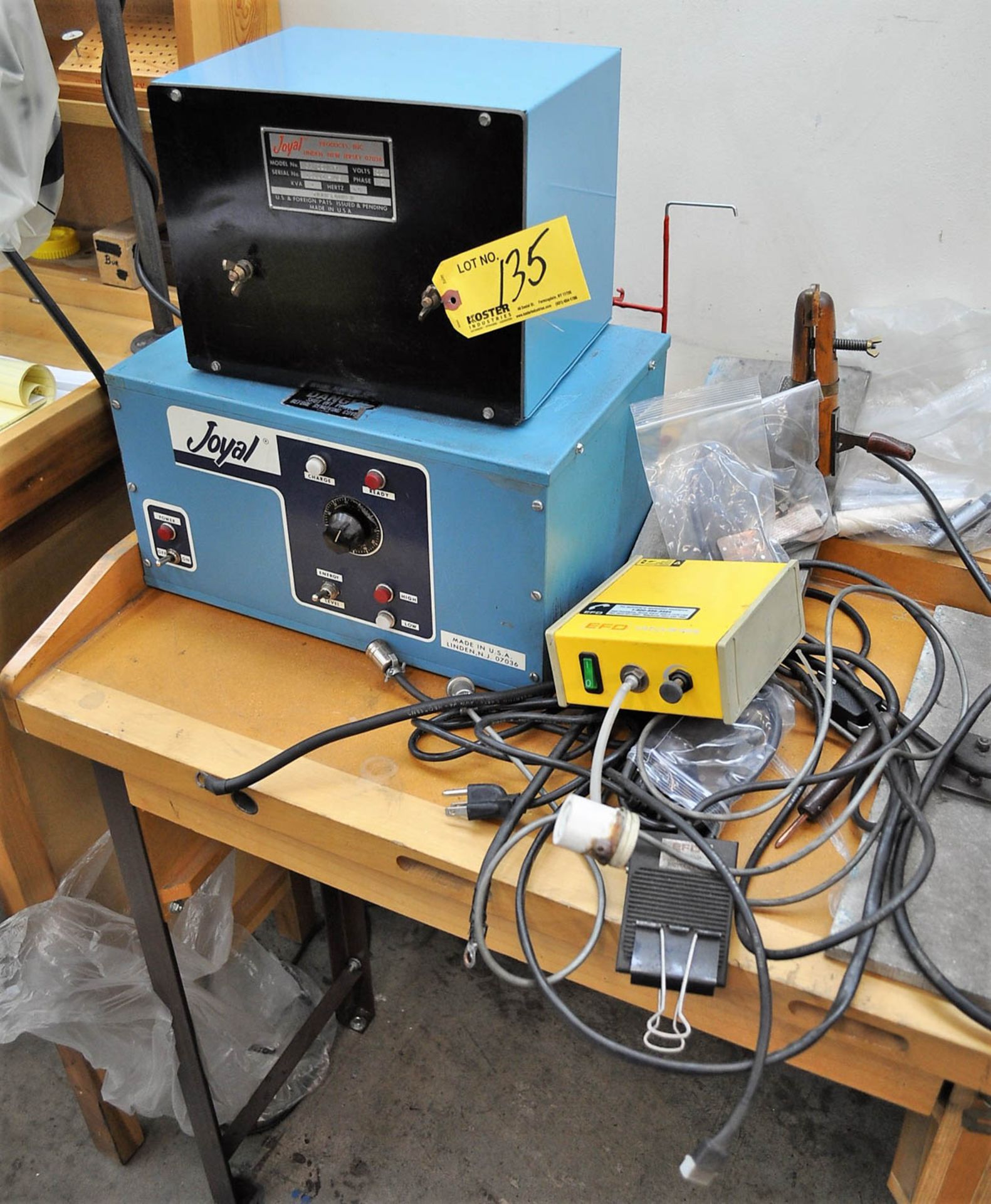 JOYAL MDL. 60 /120MFD TACK WELDER, S/N: 12991-93 [LOCATED IN ROANOKE, VA]