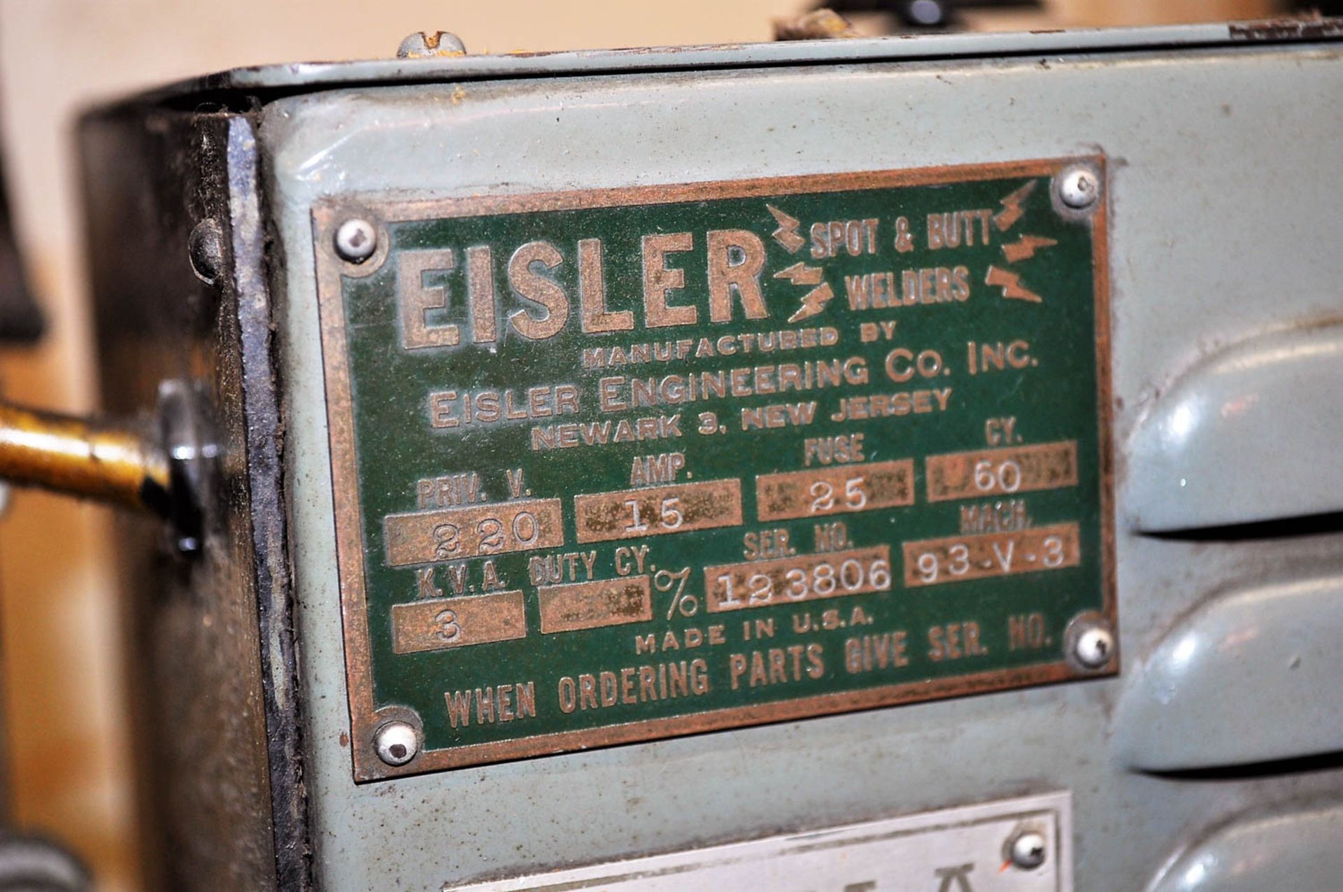 EISLER 15-AMP SPOT WELDER, WITH ROBOTRON 1013A CONTROL, S/N: 123806 [LOCATED IN ROANOKE, VA] - Image 2 of 4