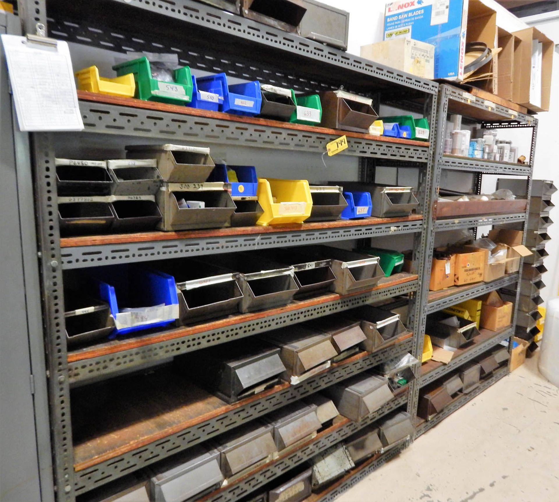 (2) SECTIONS OF SHELVING WITH CONTENTS