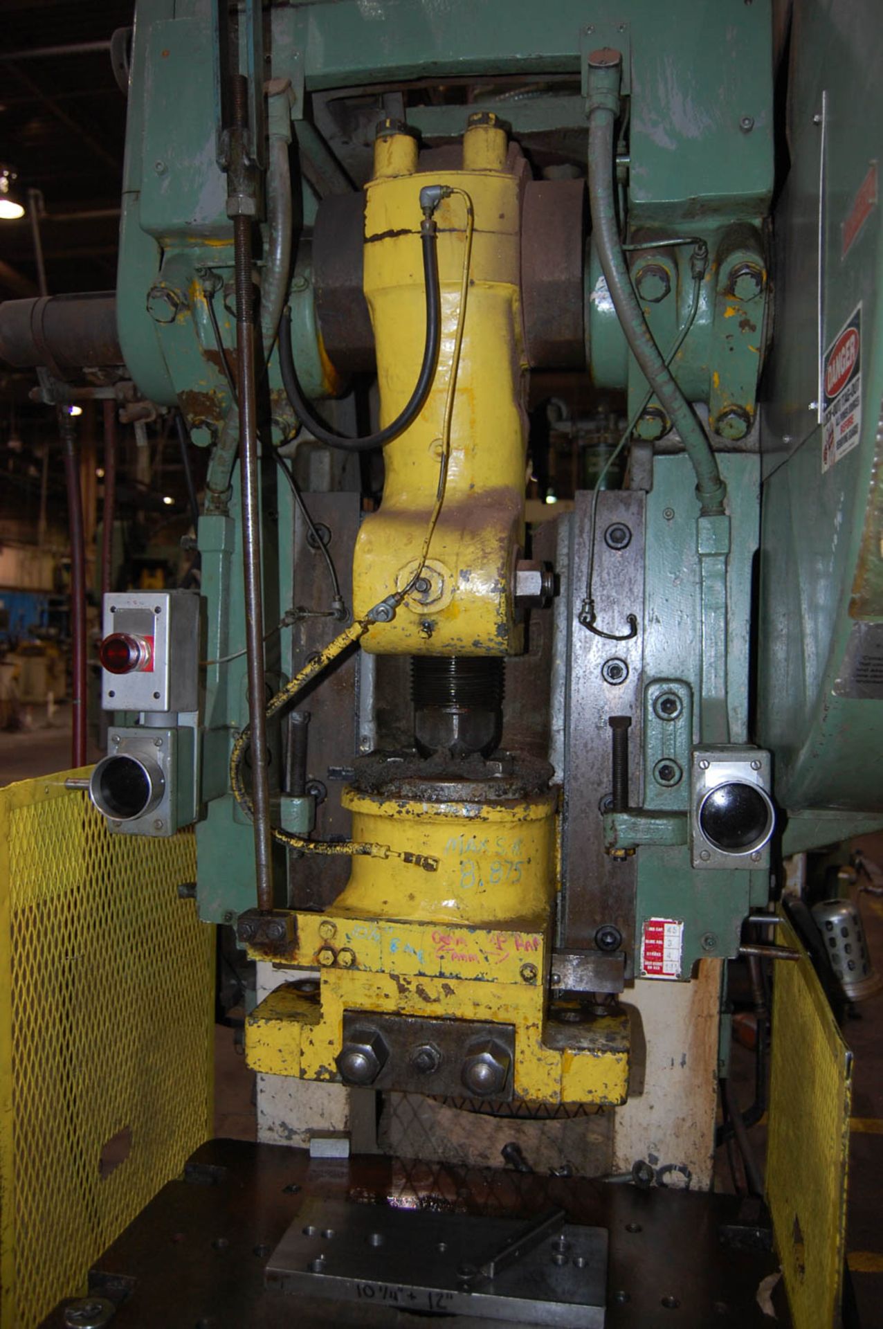 BLISS MDL. C-45 FLYWHEEL-TYPE OBI 45-TON PRESS WITH 4'' STROKE, AIR CLUTCH, 3'' ADJUSTMENT, 11-1/4'' - Image 6 of 10