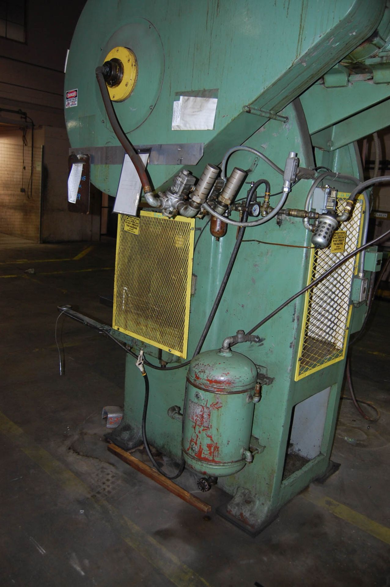 MINSTER MDL. 70-4 FLYWHEEL TYPE 60-TON NON-INCLINABLE PRESS, WITH 6'' STROKE, AIR CLUTCH, 3'' - Image 9 of 9