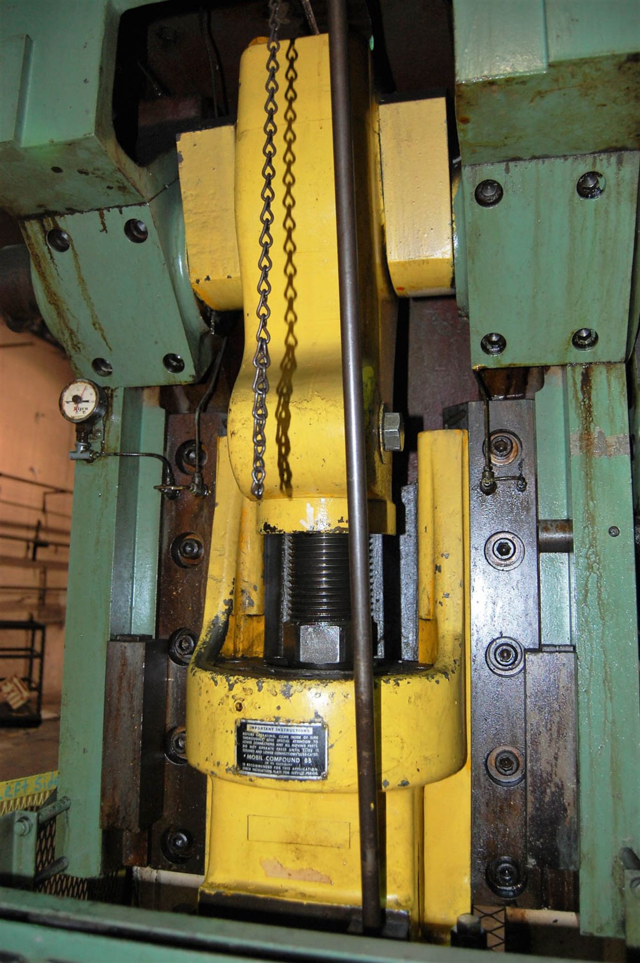 MINSTER MDL. 70-4 FLYWHEEL TYPE 60-TON NON-INCLINABLE PRESS, WITH 6'' STROKE, AIR CLUTCH, 3'' - Image 6 of 9