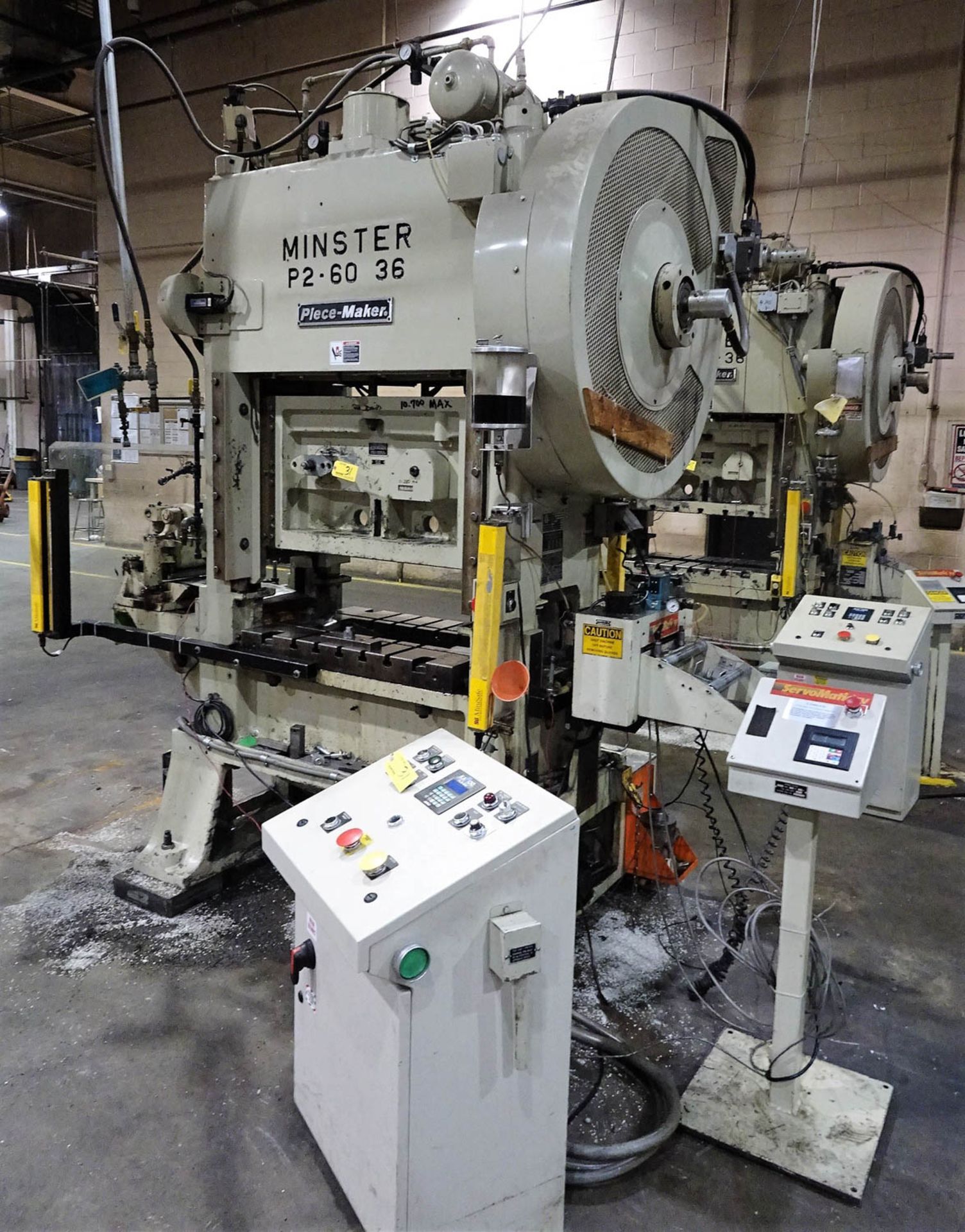 MINSTER MDL. P2-60-36 60-TON ''PIECEMAKER'' STRAIGHT SIDE DOUBLE CRANK HIGH SPEED PRESS, WITH 2''