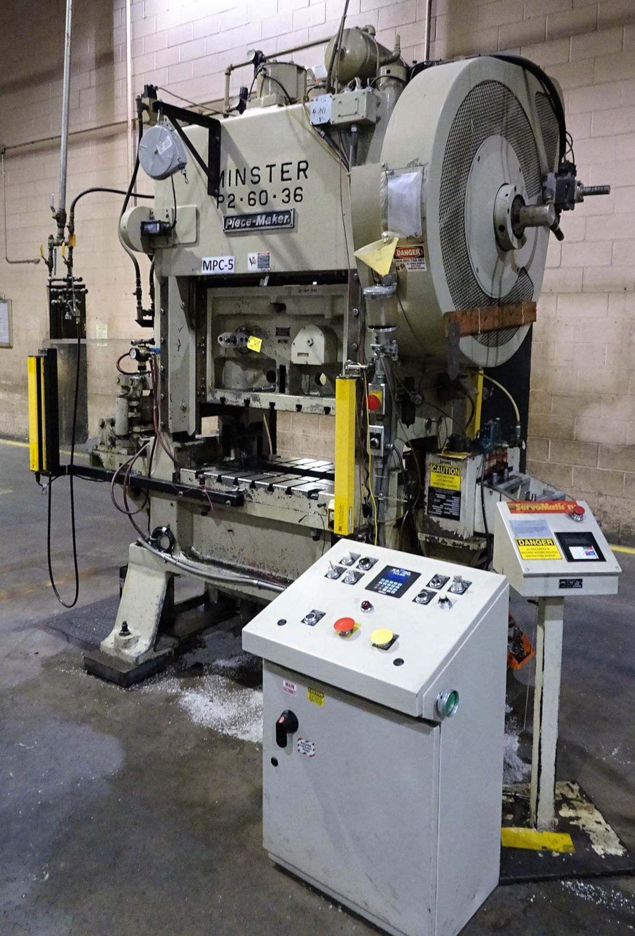 MINSTER MDL. P2-60-36 60-TON ''PIECEMAKER'' STRAIGHT SIDE DOUBLE CRANK HIGH SPEED PRESS, WITH 3''