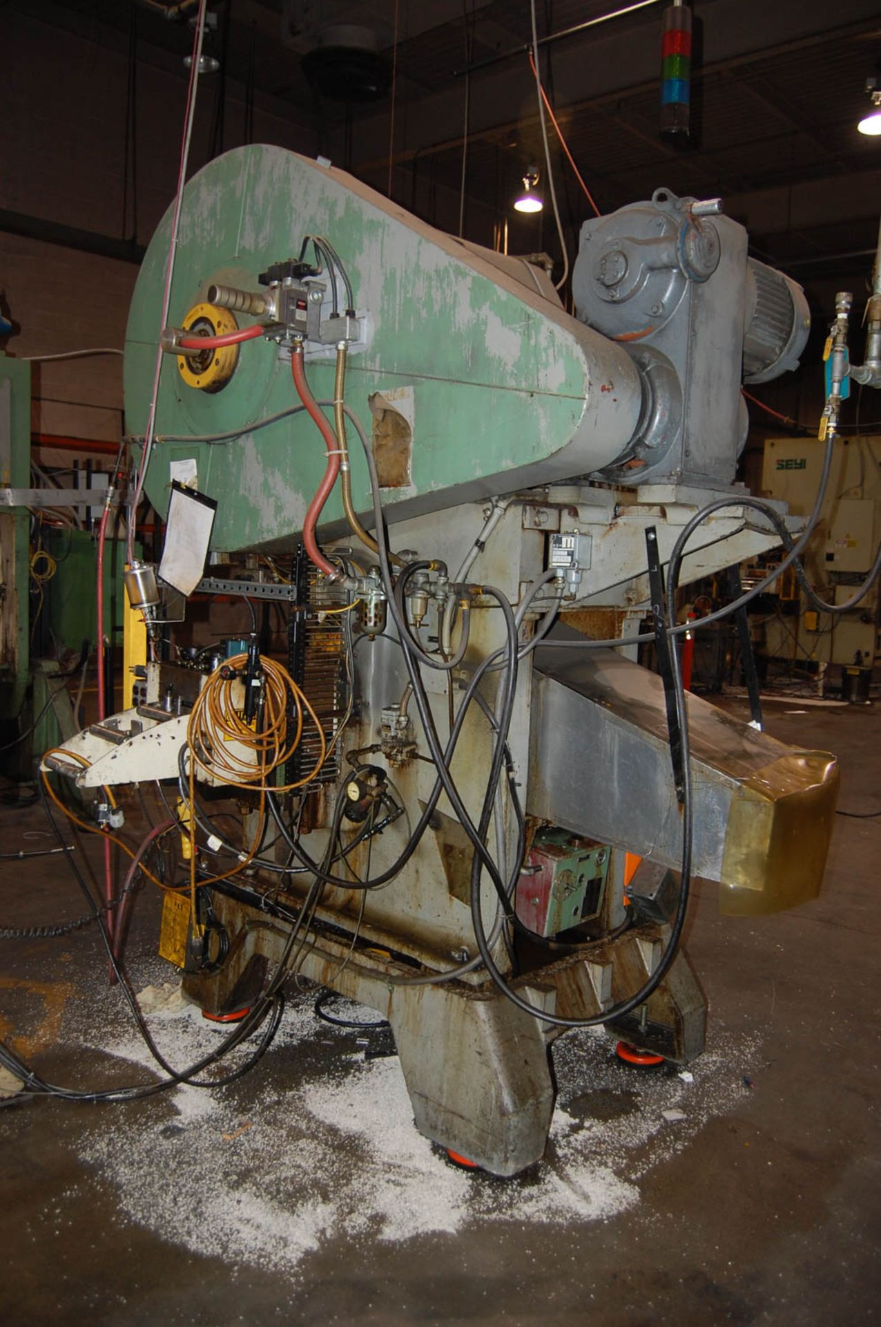 MINSTER MDL. BI-60 FLYWHEEL-TYPE 60-TON NON-INCLINABLE PRESS, WITH 3'' STROKE, AIR CLUTCH, 3'' - Image 9 of 9