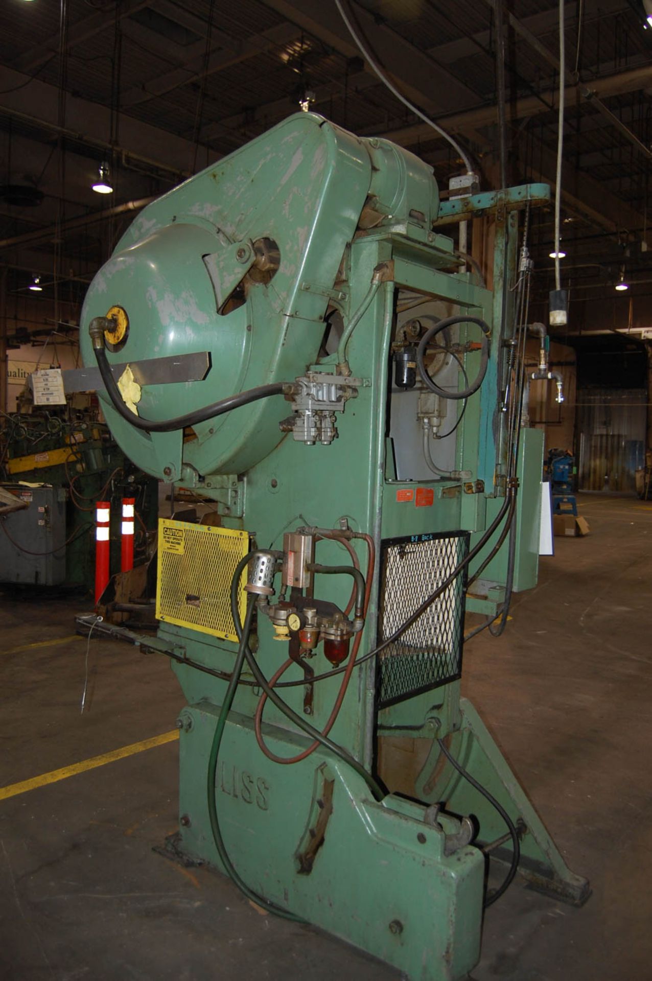 BLISS MDL. C-45 FLYWHEEL-TYPE OBI 45-TON PRESS WITH 4'' STROKE, AIR CLUTCH, 3'' ADJUSTMENT, 11-1/4'' - Image 10 of 10