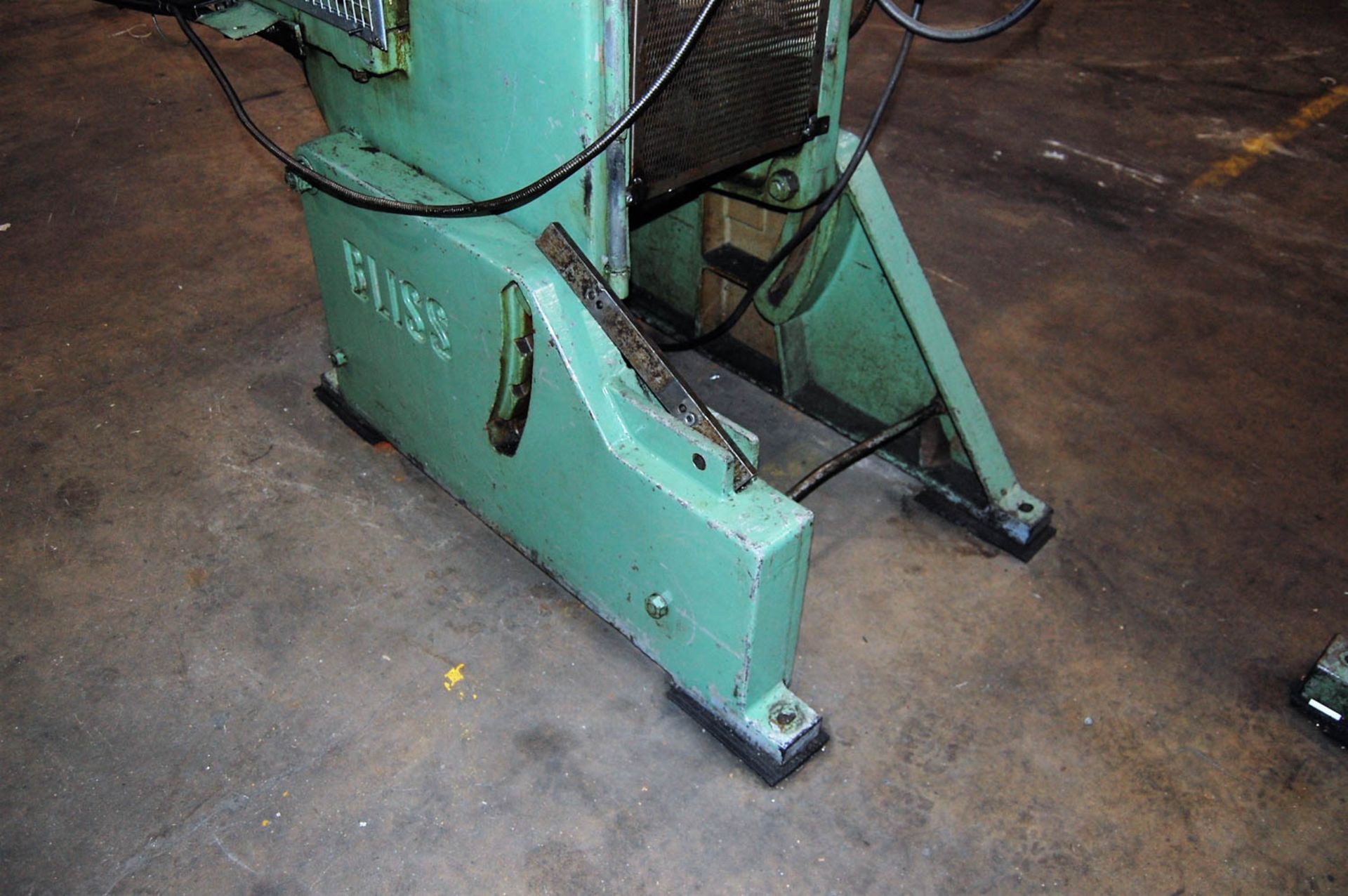 BLISS MDL. C-35 35 TON FLYWHEEL-TYPE OBI PRESS, WITH 3'' STROKE, AIR CLUTCH, 2.5'' ADJUSTMENT, 10- - Image 10 of 10