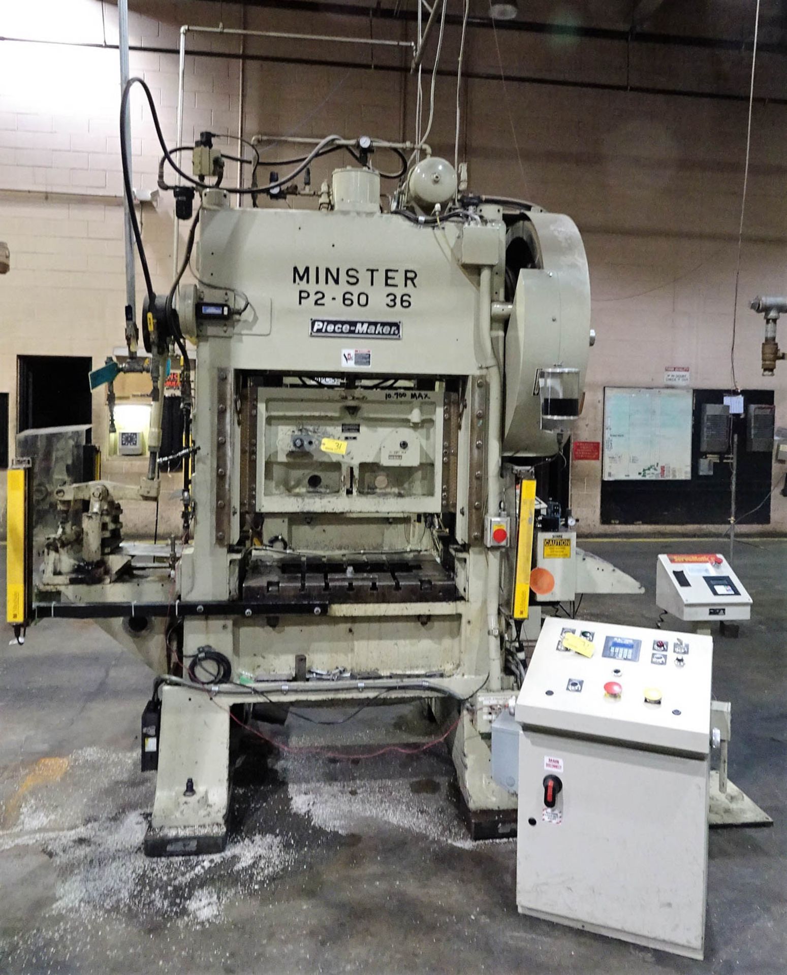MINSTER MDL. P2-60-36 60-TON ''PIECEMAKER'' STRAIGHT SIDE DOUBLE CRANK HIGH SPEED PRESS, WITH 2'' - Image 2 of 13