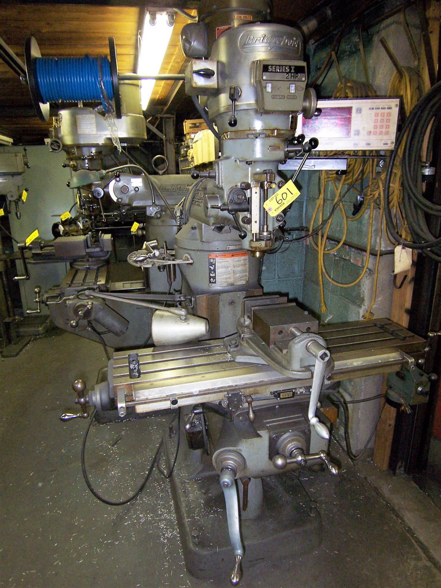 BRIDGEPORT SERIES I 2HP VERTICAL MILLING MACHINE, WITH 9'' X 42'' POWER FEED TABLE, SPINDLE SPEEDS - Image 2 of 2