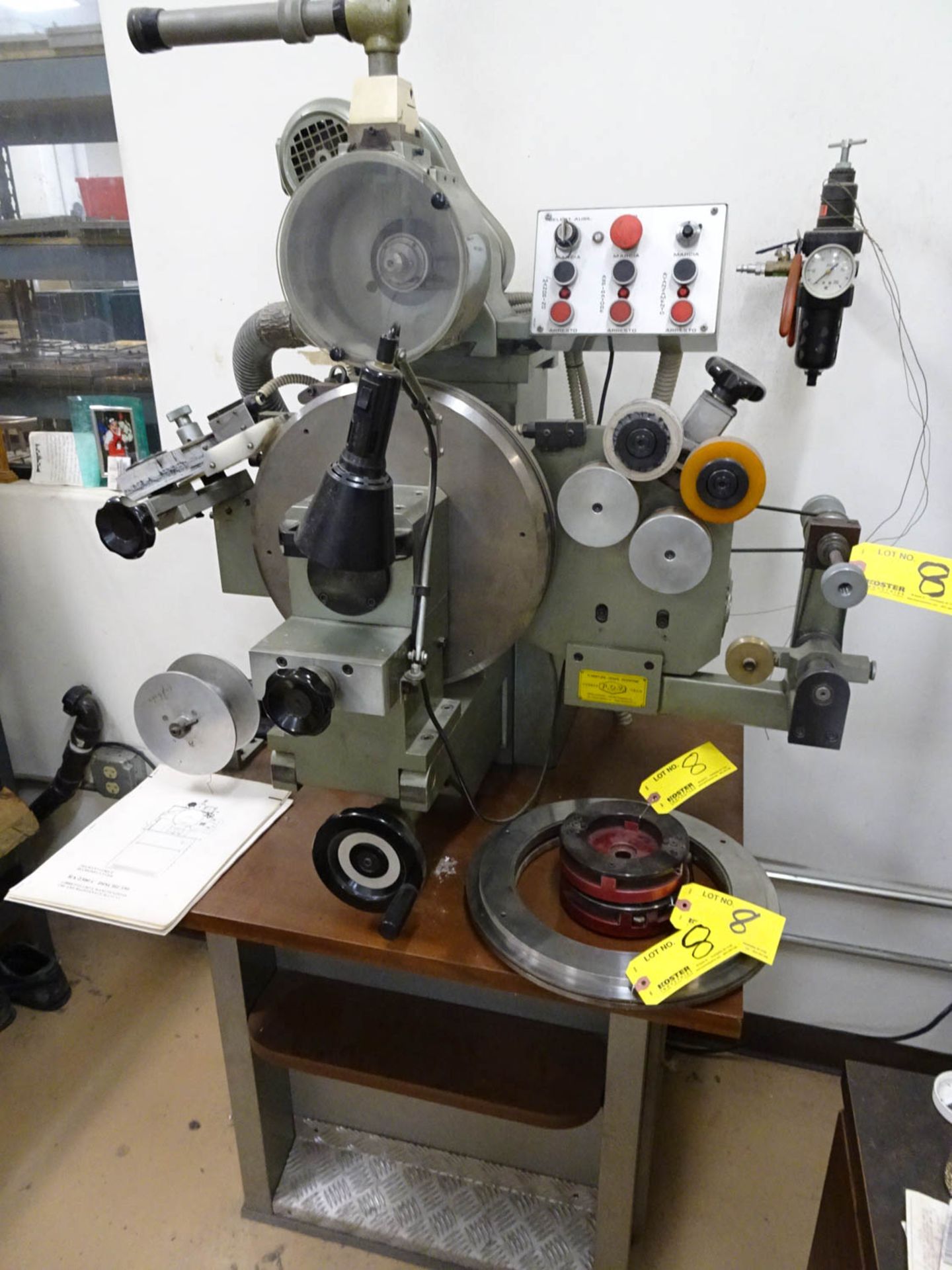 OMPAR MDL. RA2300C (ITALY) (CE) DIAMOND FACETING MACHINE, ELECTRONIC, WITH SCOPE, LARGE DISC FOR