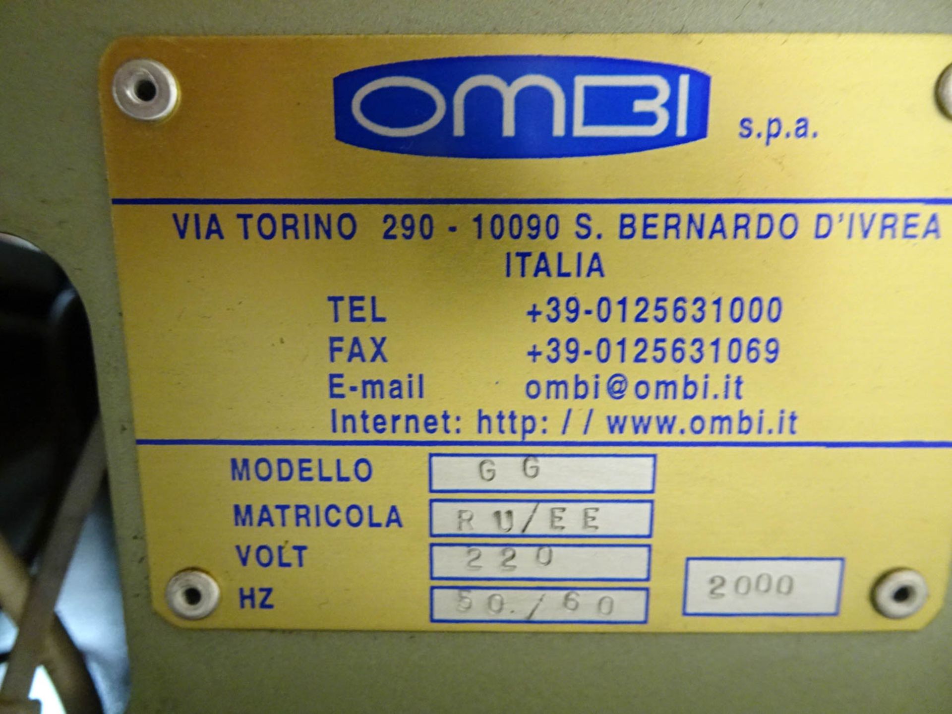 OMBI MDL. GG (ITALY) (CE) BIG CURB & CABLE CHAIN MAKING MACHINE, TOOLED FOR 3.10MM, WITH EXTRA SET - Image 6 of 6