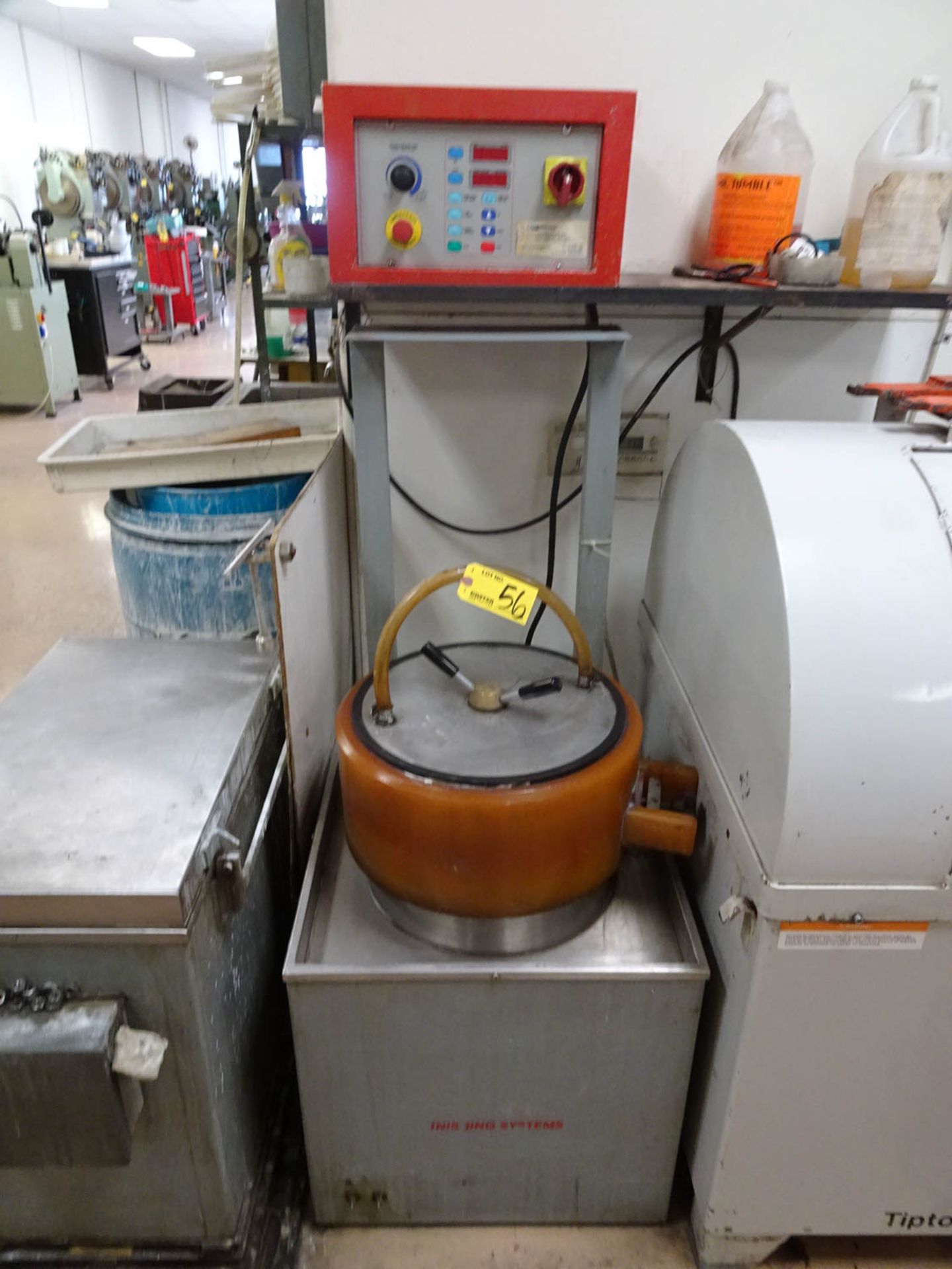 LM (ITALY) MAGNETIC WET VIBRATORY TUMBLER / FINISHING MC WITH DIGITAL SPEED & TIME CONTROLLER (NEW
