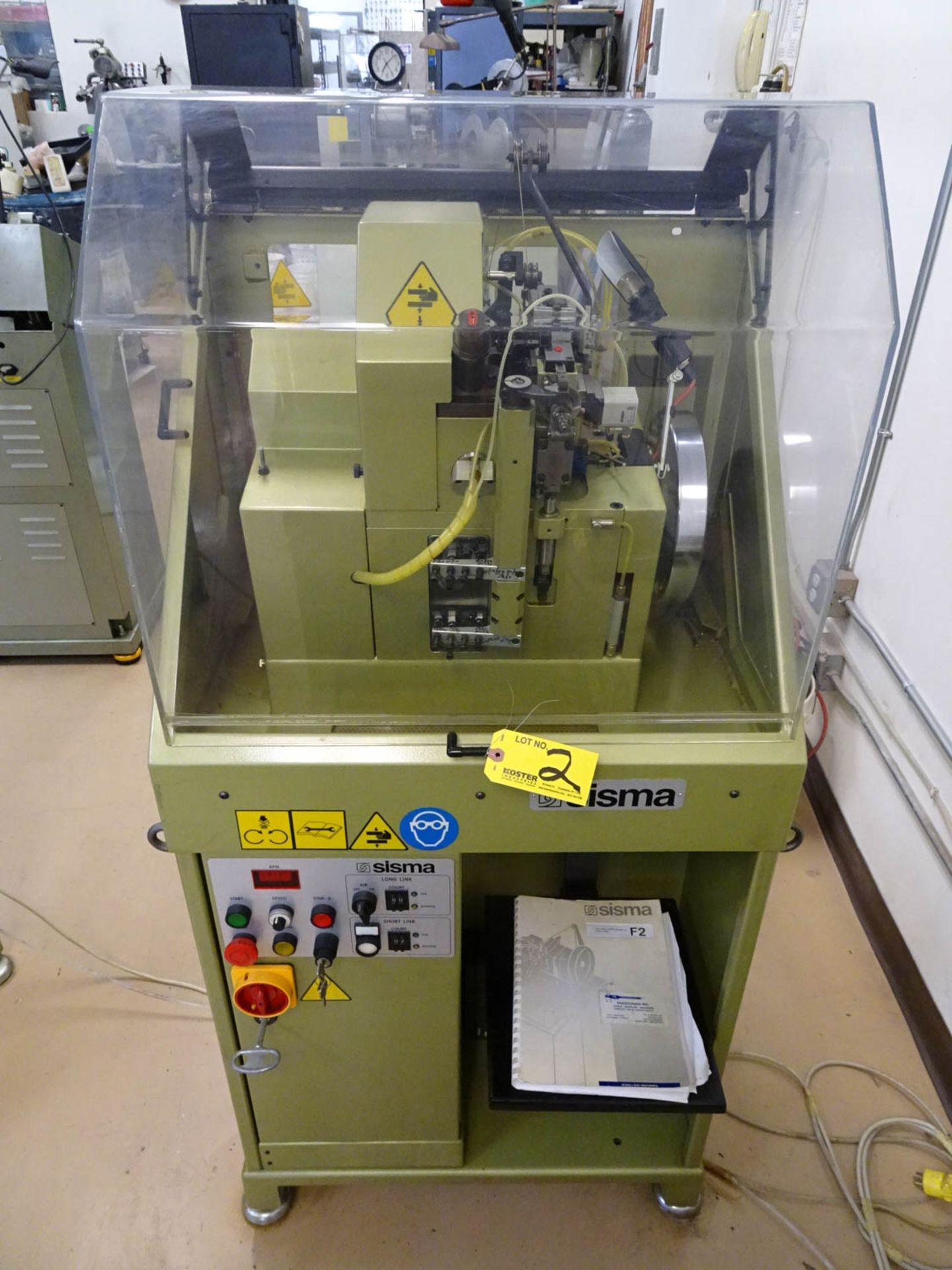 SISMA MDL. F2 (ITALY) (CE) CHAIN MAKING MACHINE, HIGH SPEED FIGARO LONG & SHORT, CURB & CABLE, 0. - Image 3 of 8