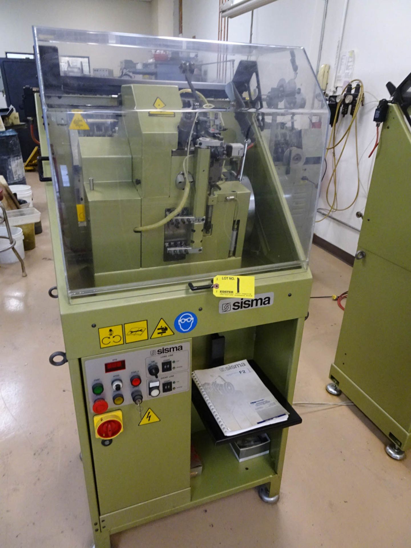 SISMA MDL. F2 (ITALY) (CE) CHAIN MAKING MACHINE, HIGH SPEED FIGARO LONG & SHORT, CURB & CABLE, 0.