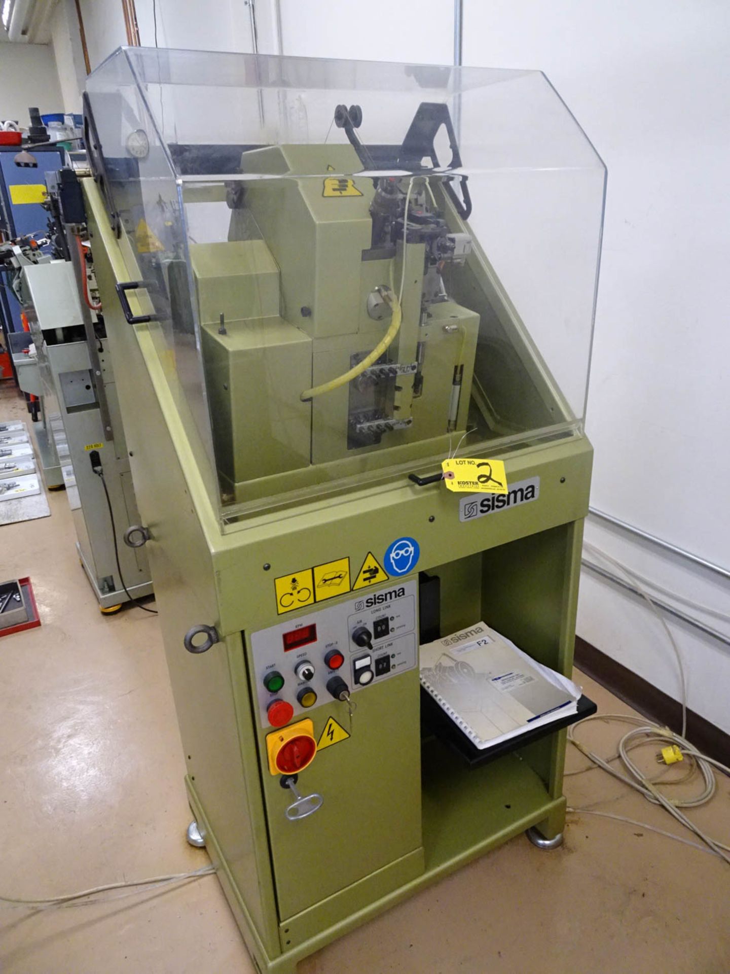 SISMA MDL. F2 (ITALY) (CE) CHAIN MAKING MACHINE, HIGH SPEED FIGARO LONG & SHORT, CURB & CABLE, 0.