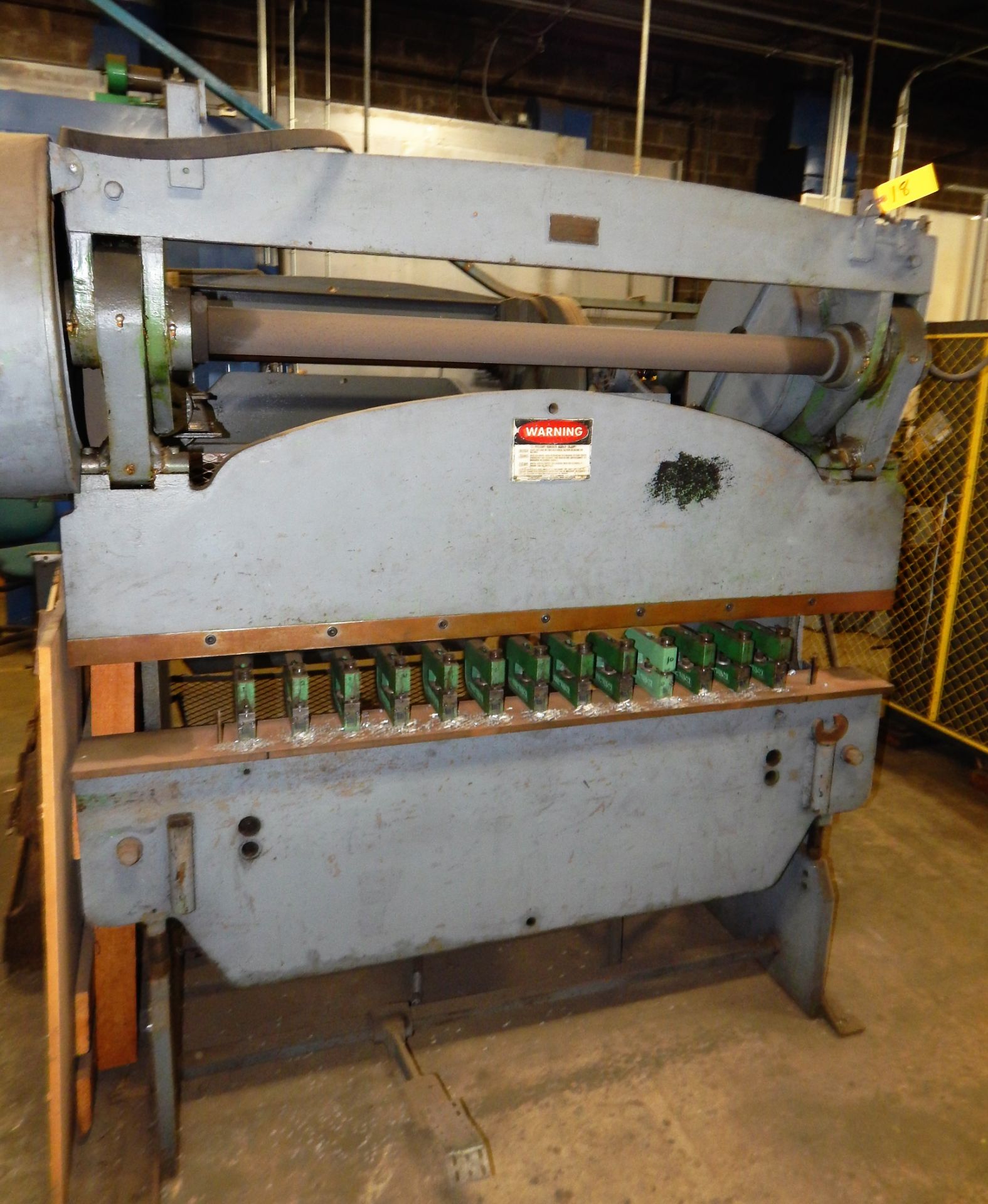CHICAGO MDL. 335 6' x 30 TON STEEL PRESS BRAKE, MECHANICAL CLUTCH, 72" BED, UNIPUNCHES