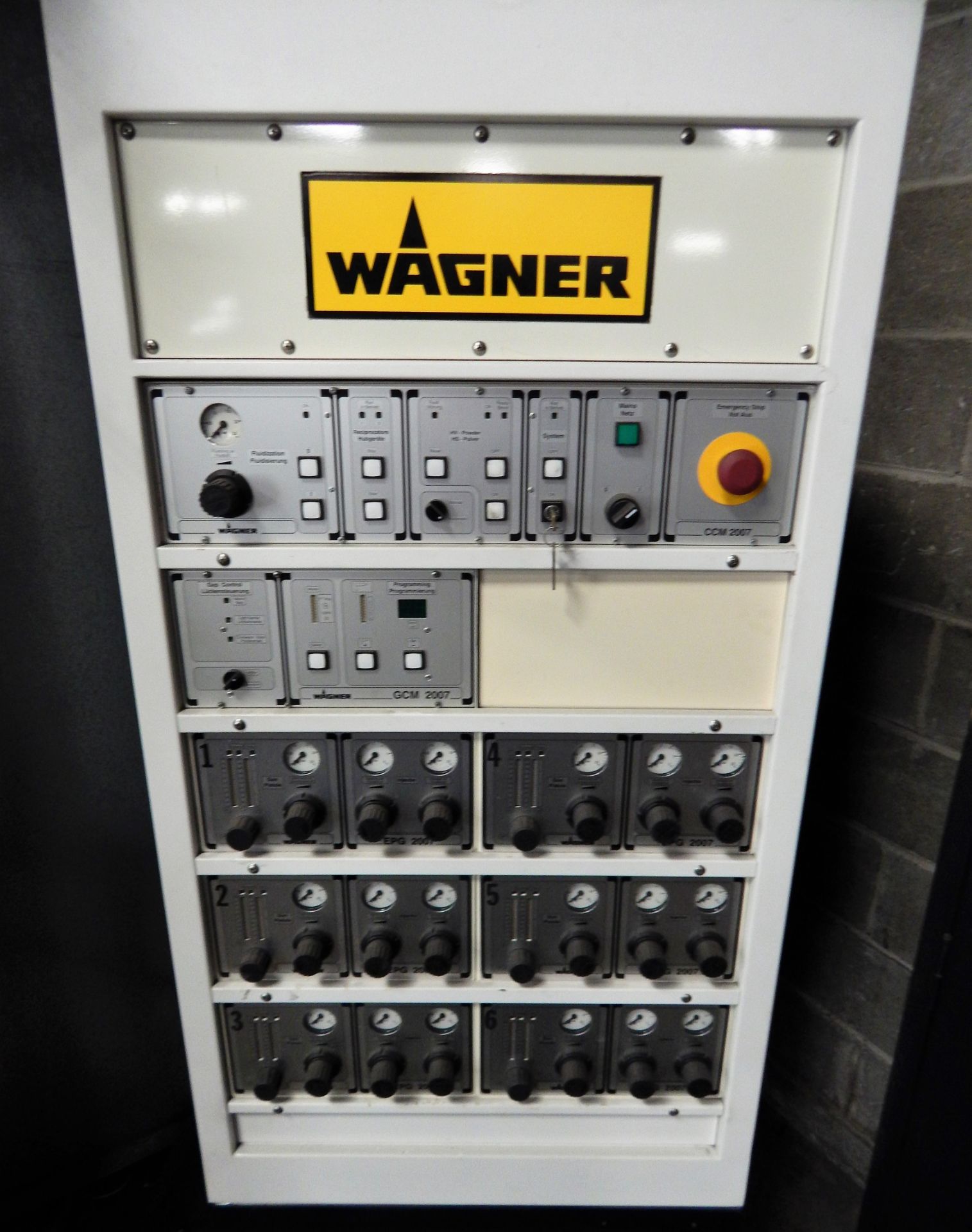 WAGNER POWDER COAT PAINT SYSTEM, 6 HEAD SYSTEM, CONTROL PANEL EPG 2007 PASS THROUGH TYPE - Image 4 of 8