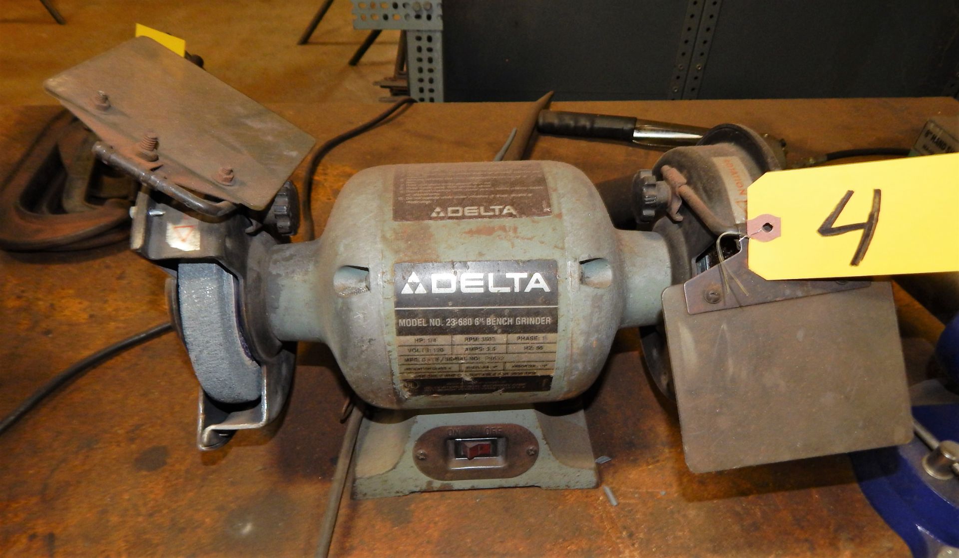 DELTA 6'' DOUBLE END GRINDER, 1/4HP