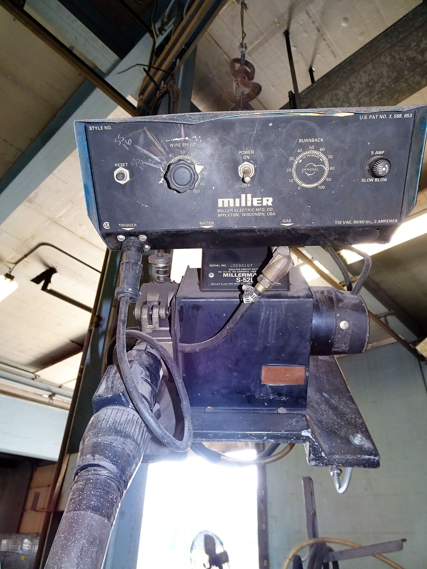 Miller Mdl. CP-250TS Constant Potential D.C. Welder with Miller Wire Feed, Mdl. Millermatic S-52E, - Image 4 of 4