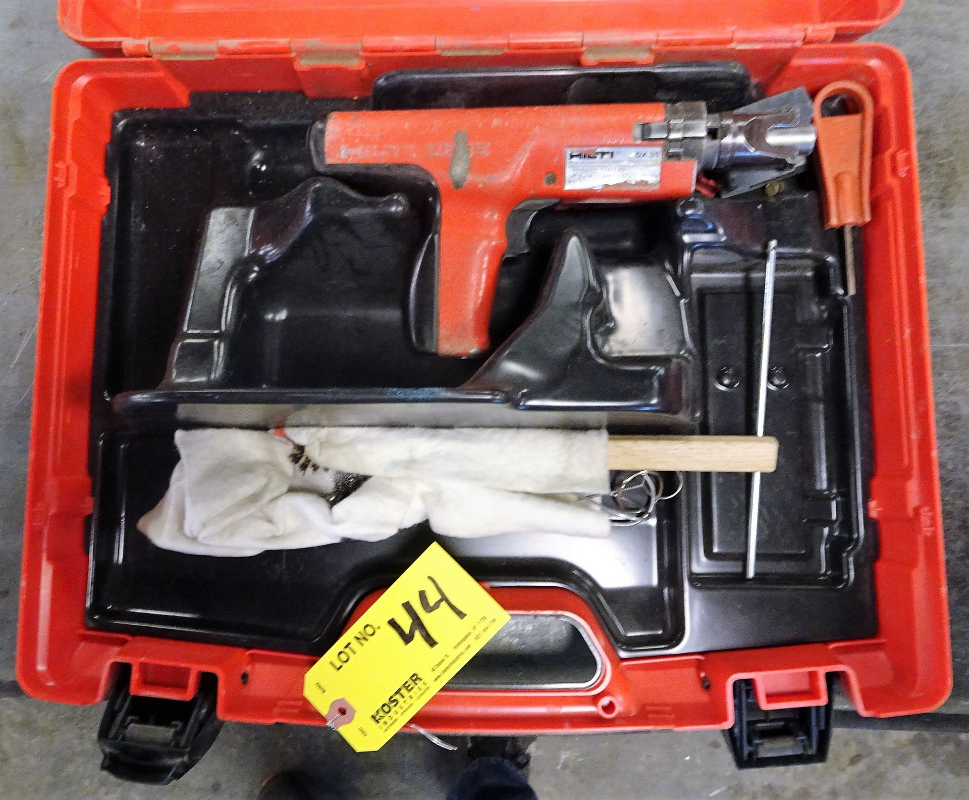Hilti Mdl. DX35 Powder Actuated Tool, with Associated Powder Caps, Cleaning Tools, and Case