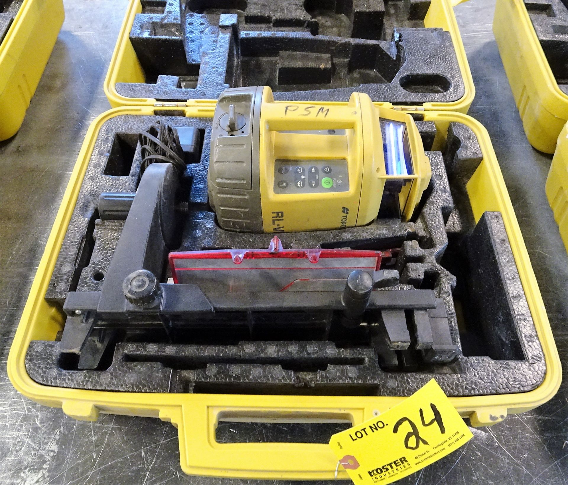 Topcon Mdl. RLVH3B Rotating Leveling Laser, with Associated Accessories and Case