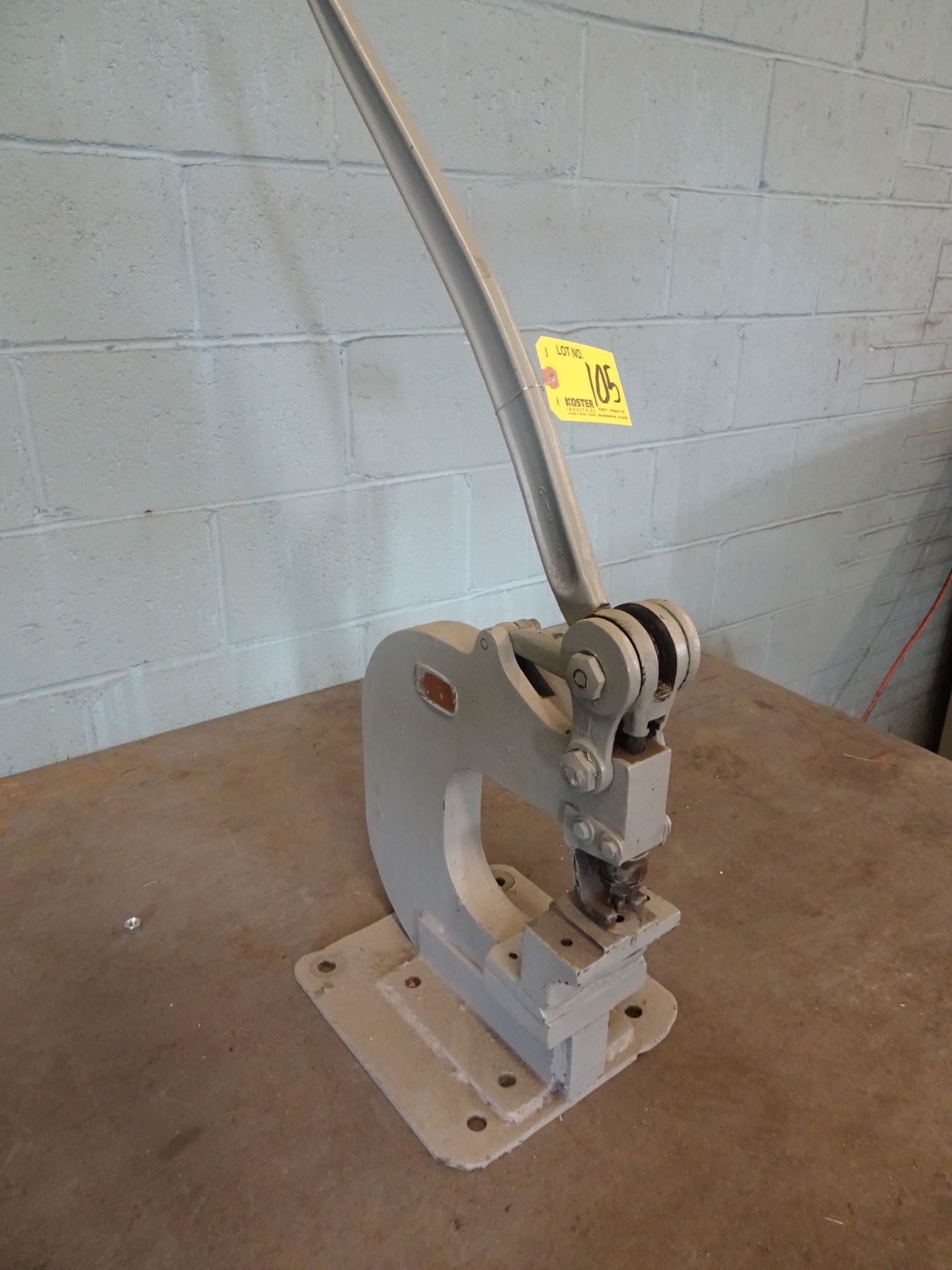 Manual Pin Setter, with Approx. 48" x 48" Heavy Duty Steel Top Castered Work Bench - Image 2 of 2